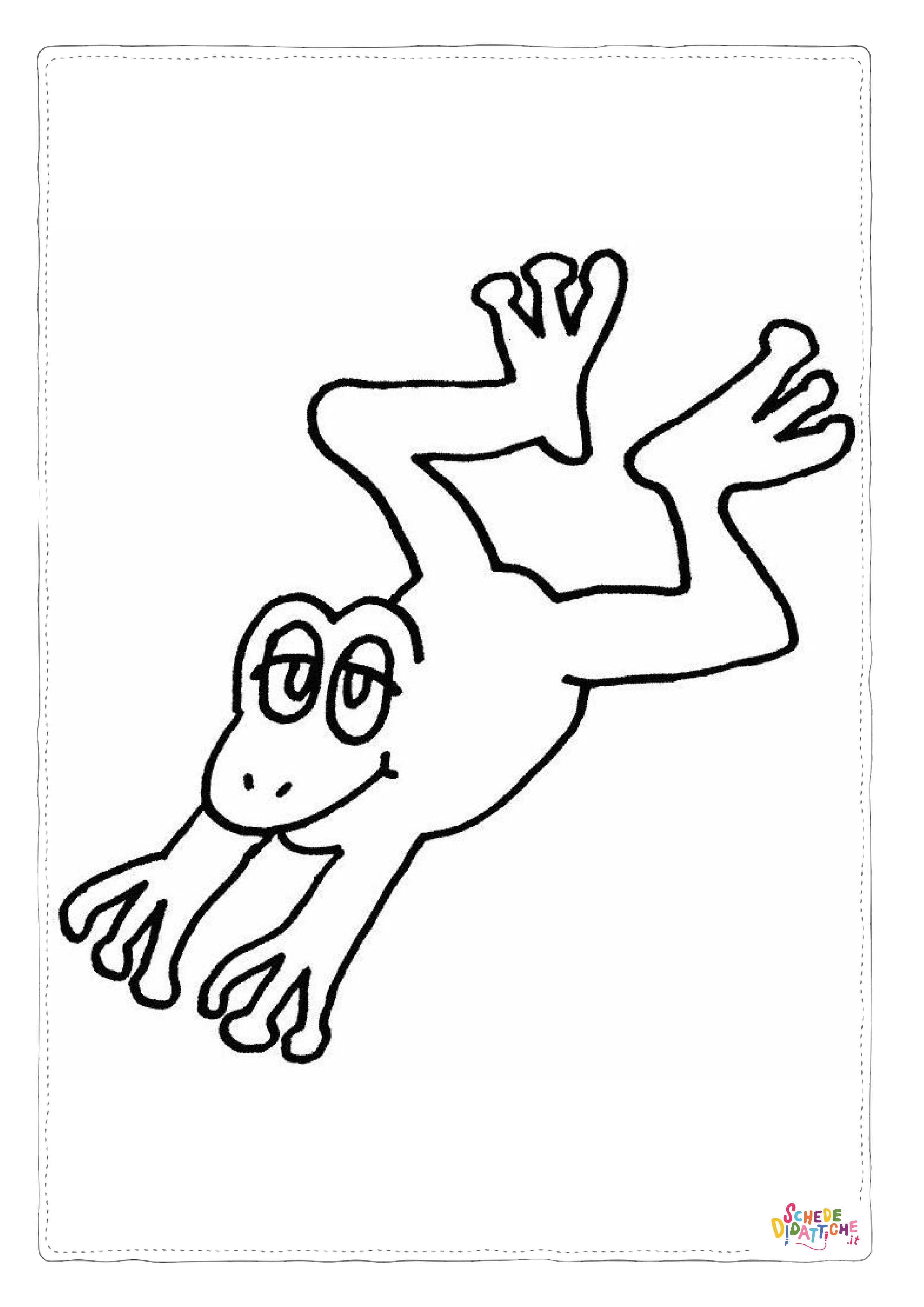 Disegno "Disegno di rana da stampare e colorare 24" Disegno di rana da stampare e colorare 24