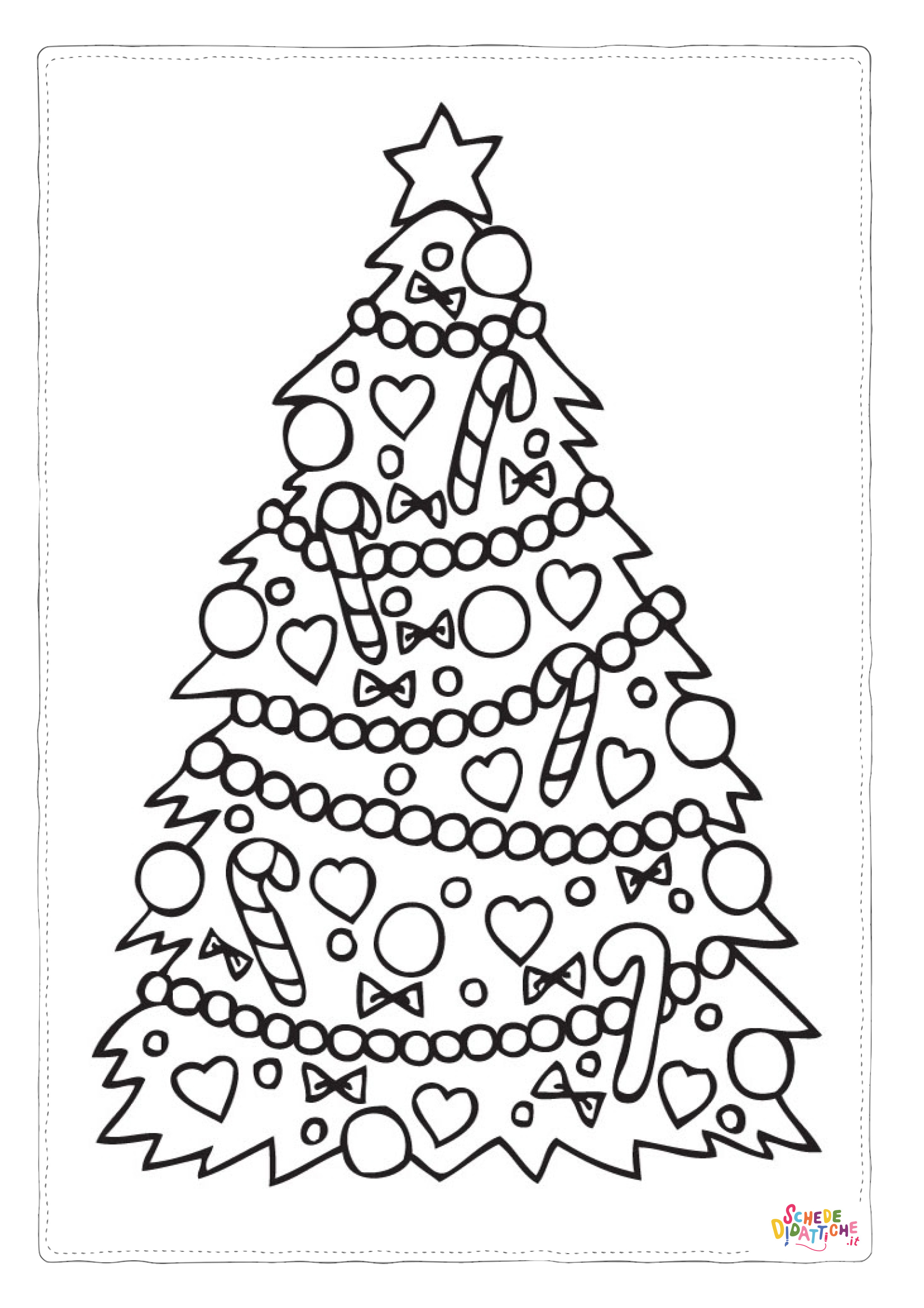 Disegno "Disegno di albero di Natale da stampare e colorare 55" Disegno di albero di Natale da stampare e colorare 55