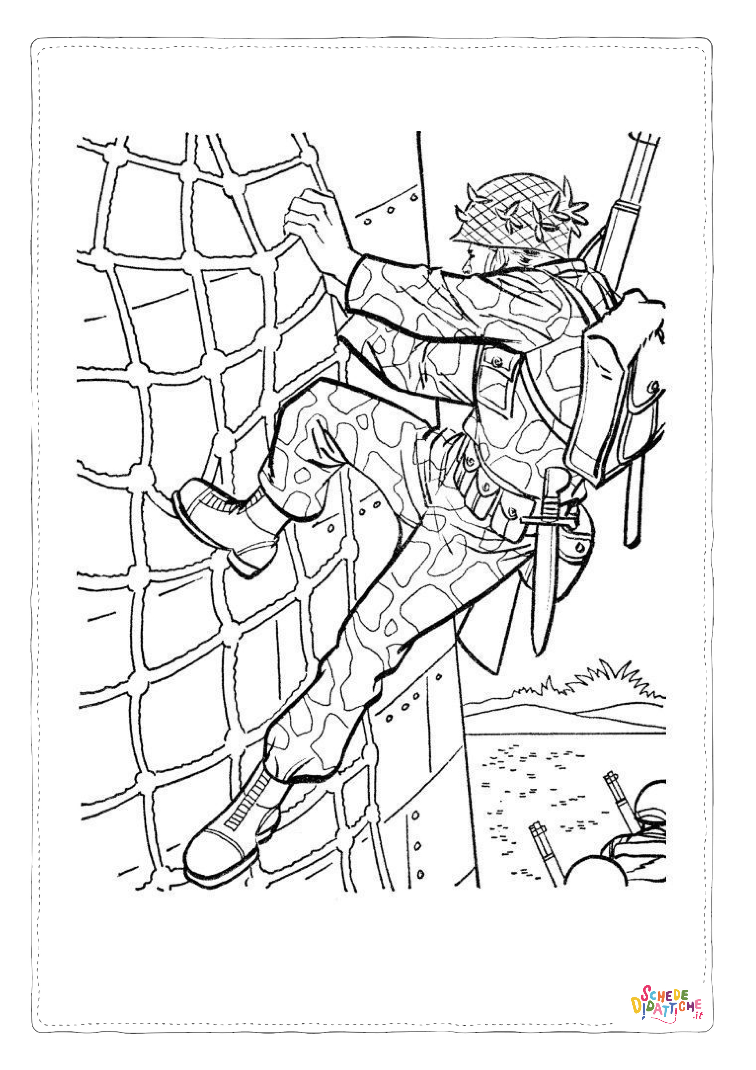 Disegno di soldato da stampare e colorare 56