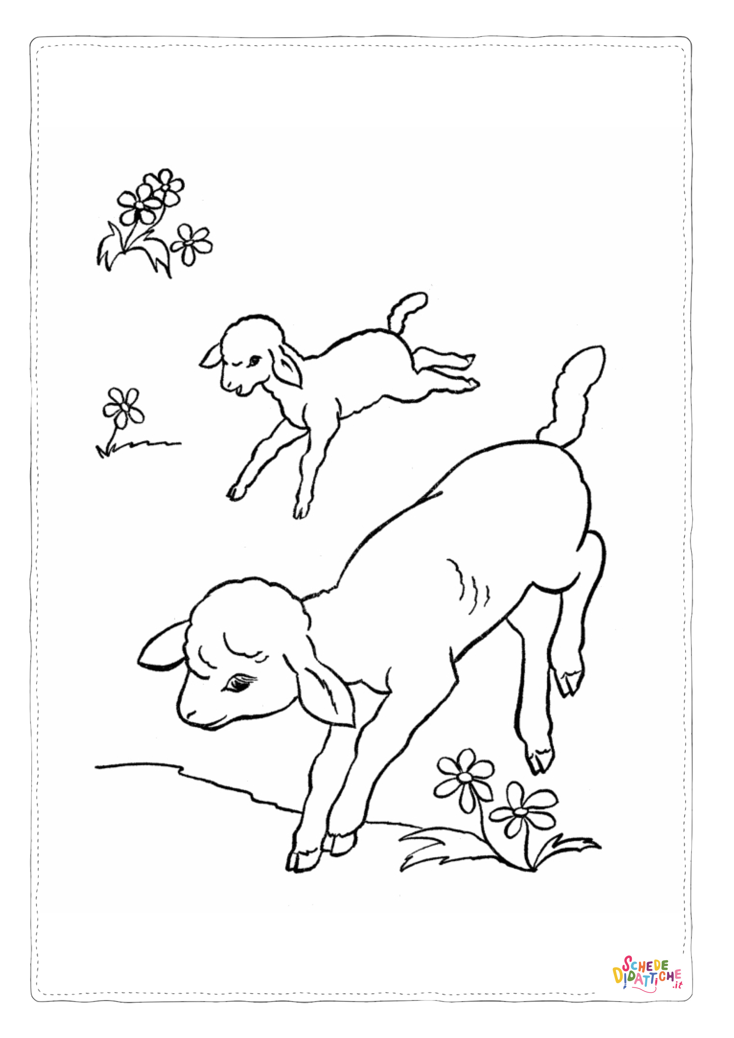 Disegno "Disegno di pecora da stampare e colorare 36" Disegno di pecora da stampare e colorare 36