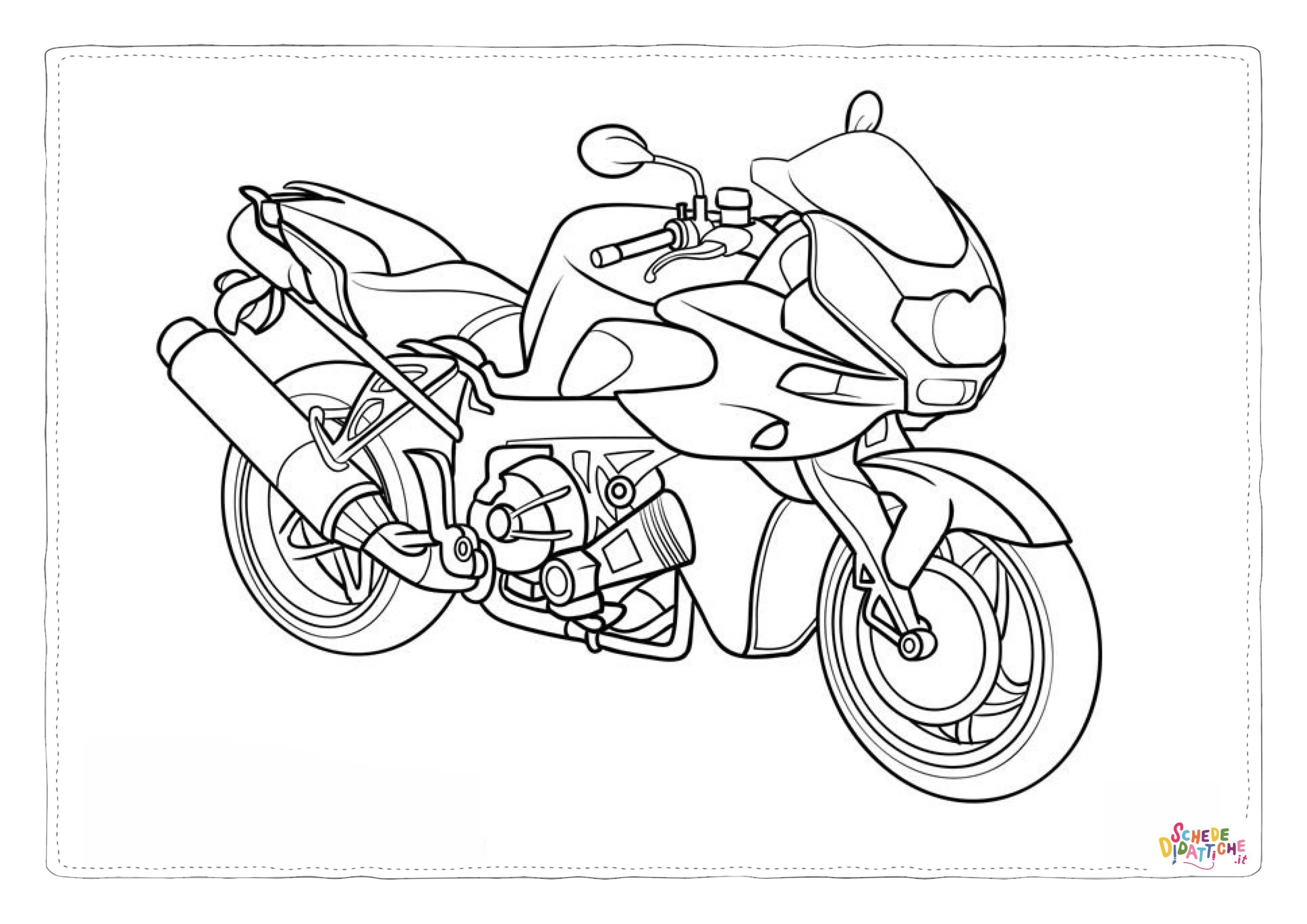 Disegno "Disegno di moto da stampare e colorare 38" Disegno di moto da stampare e colorare 38
