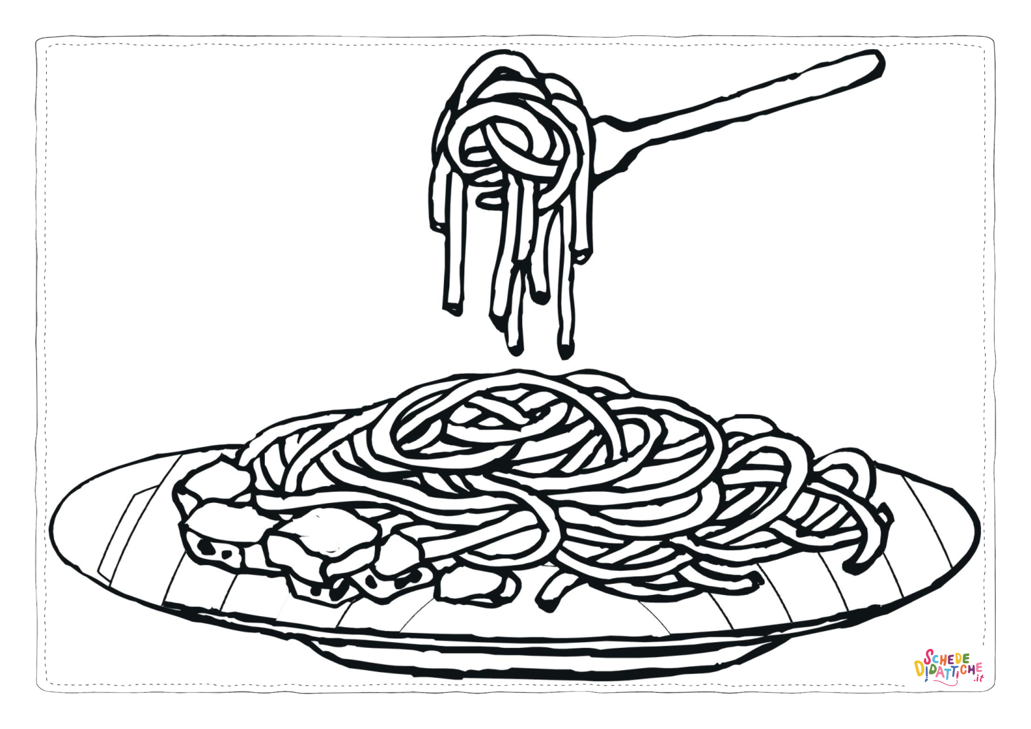 Disegno di pasto da stampare e colorare 2