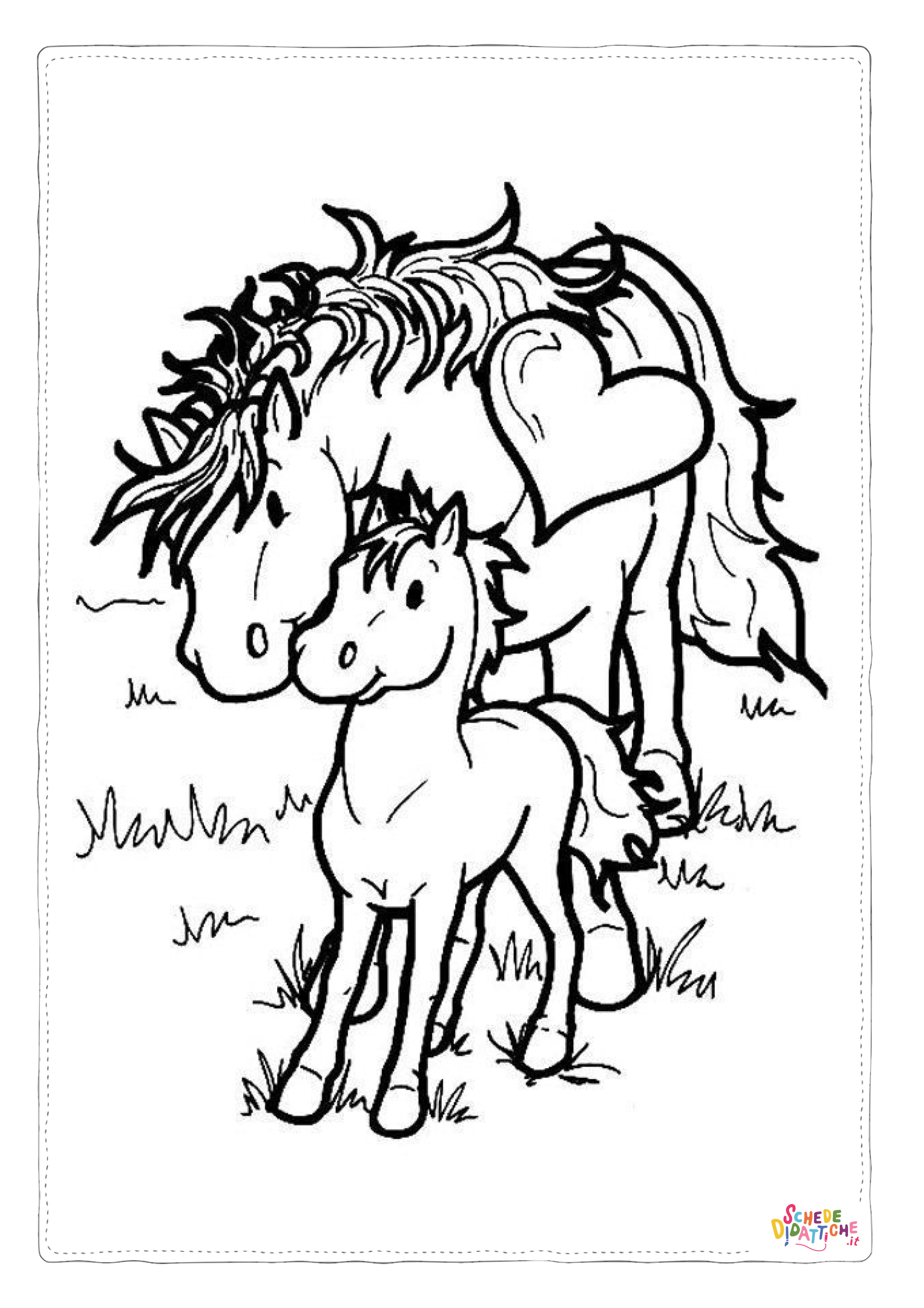 Disegno "Disegno di cavallo da stampare e colorare 244" Disegno di cavallo da stampare e colorare 244