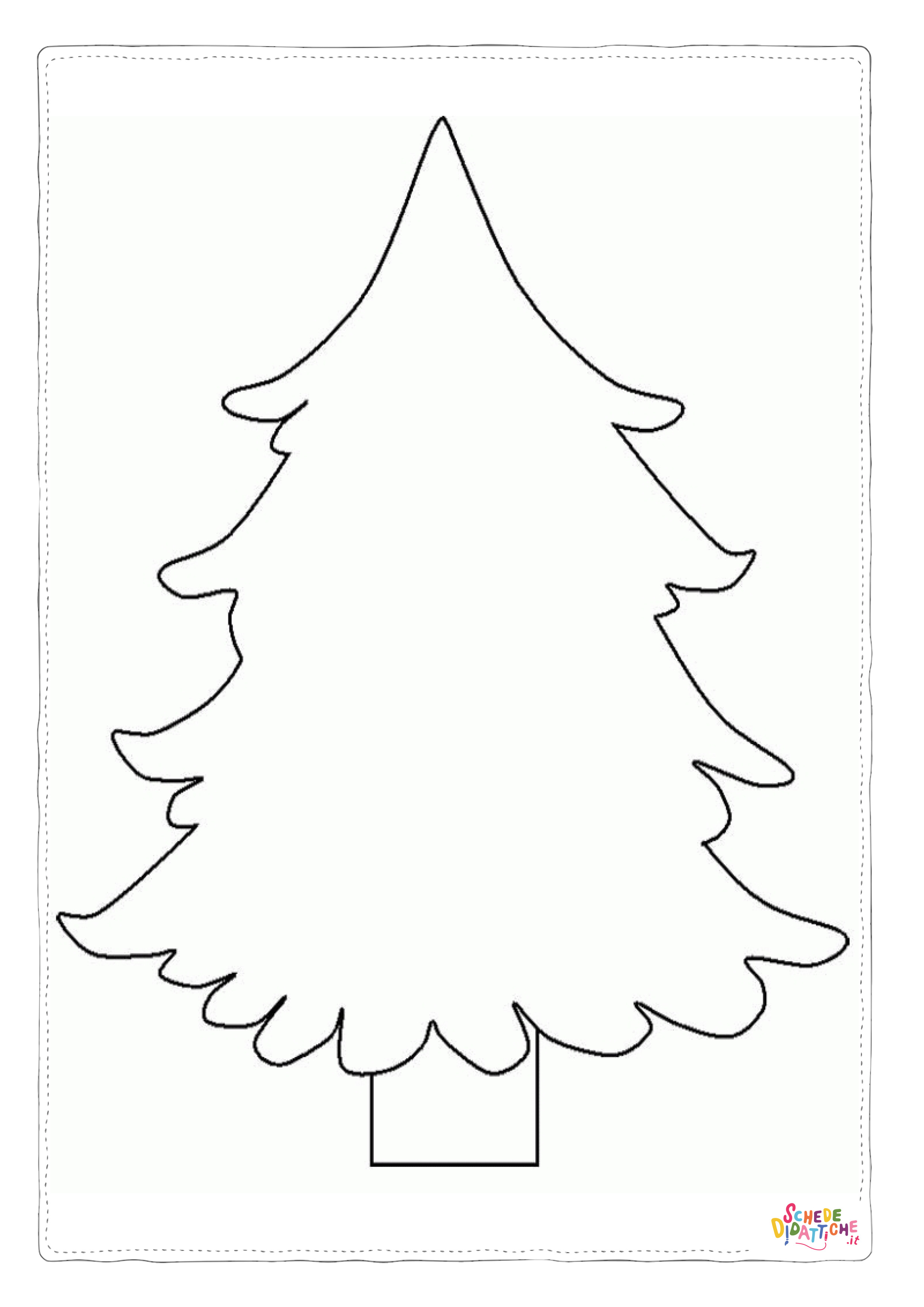 Disegno "Disegno di albero di Natale da stampare e colorare 28" Disegno di albero di Natale da stampare e colorare 28