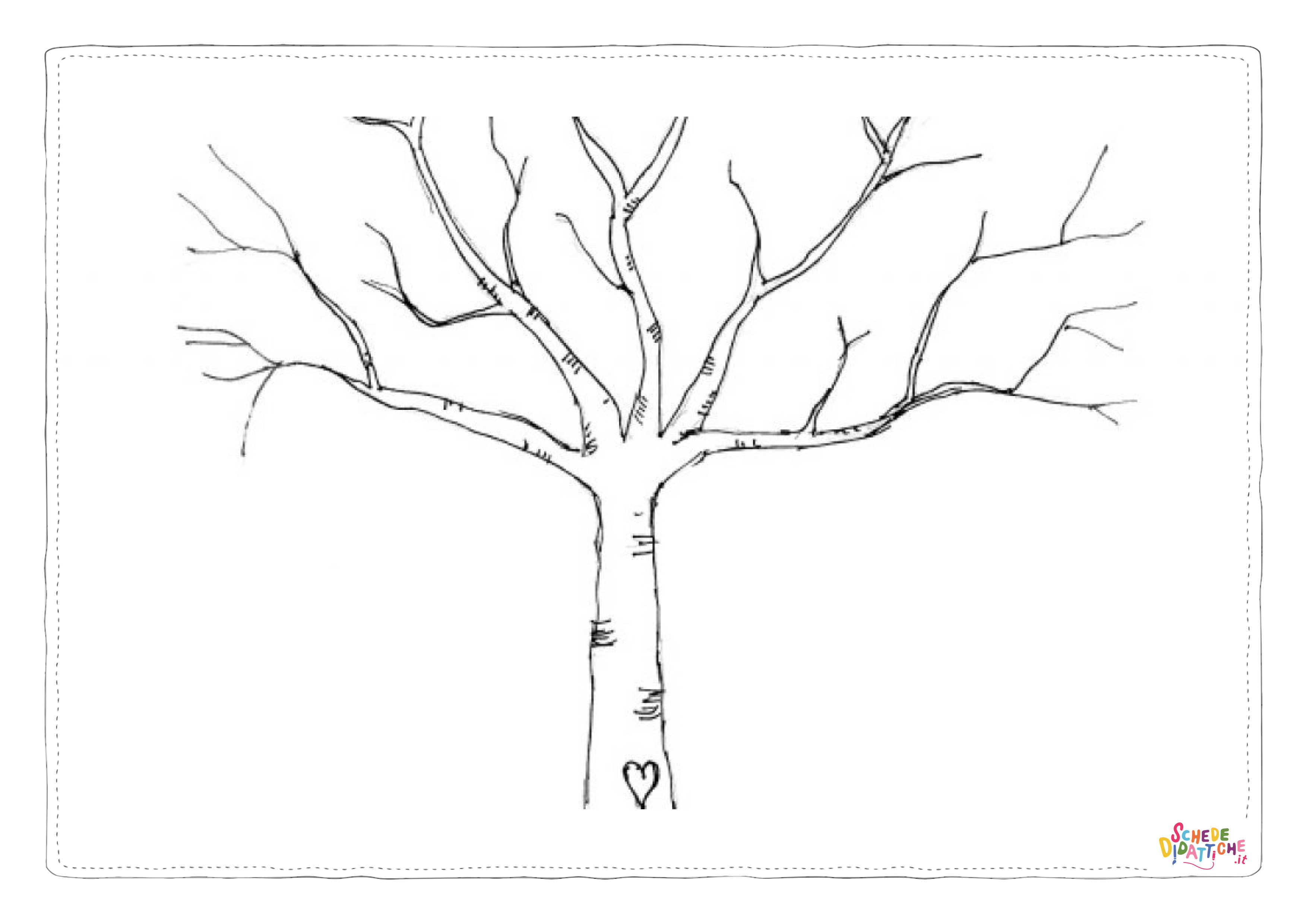 Disegno "Disegno di albero da stampare e colorare 82" Disegno di albero da stampare e colorare 82