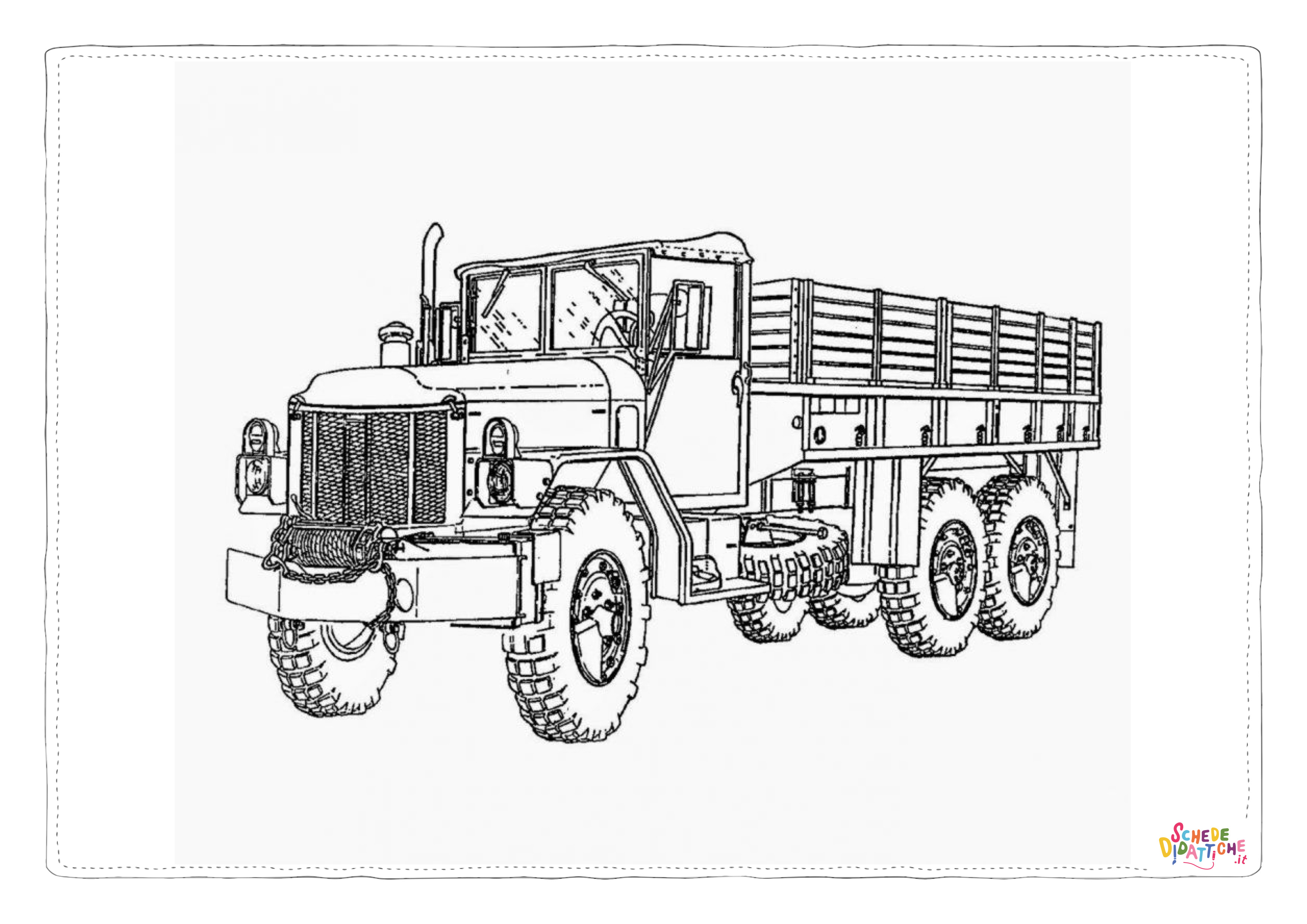 Disegno "Disegno di mezzo da lavoro da stampare e colorare 76" Disegno di mezzo da lavoro da stampare e colorare 76