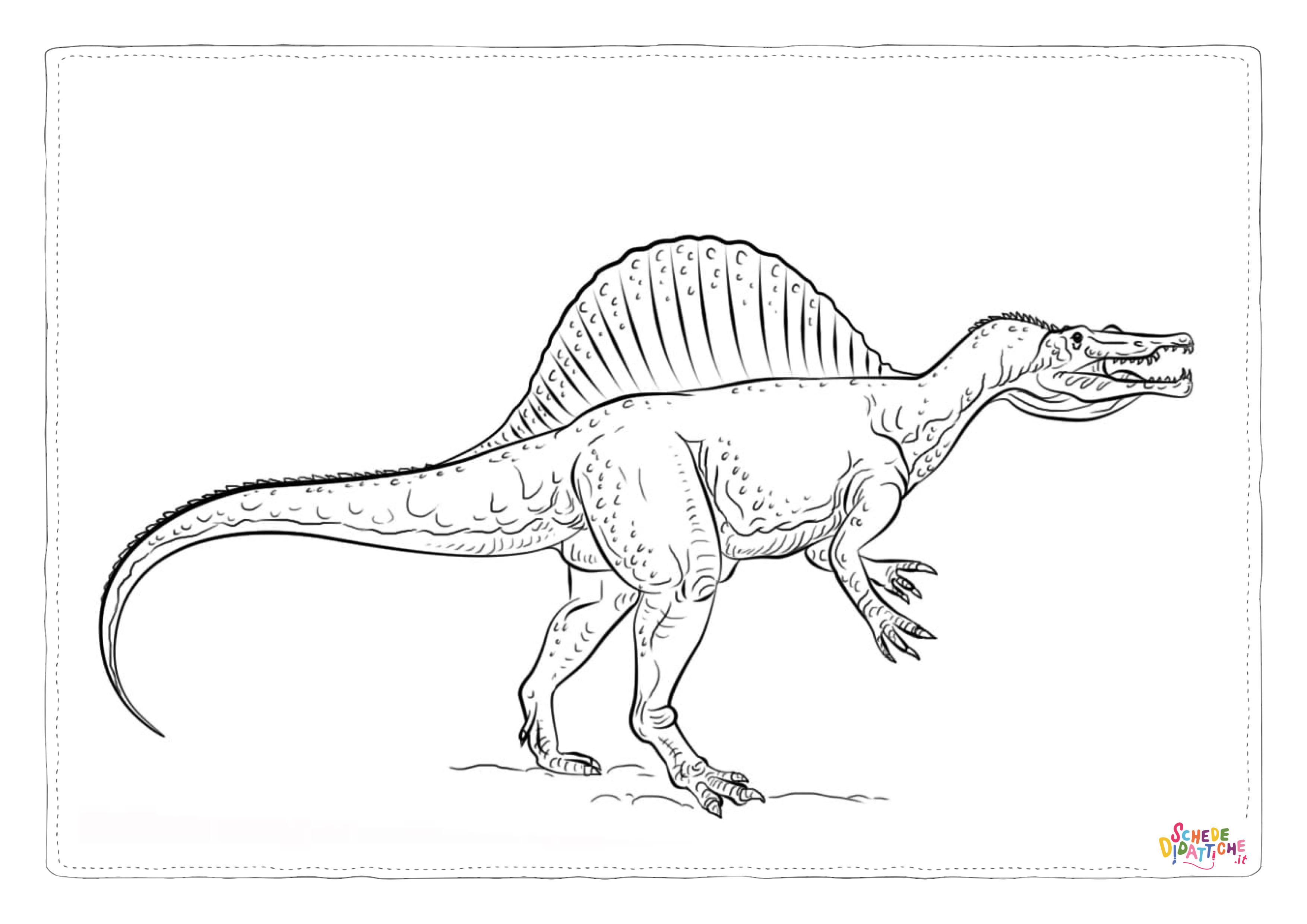 Disegno "Disegno di Spinosauro da stampare e colorare 10" Disegno di Spinosauro da stampare e colorare 10