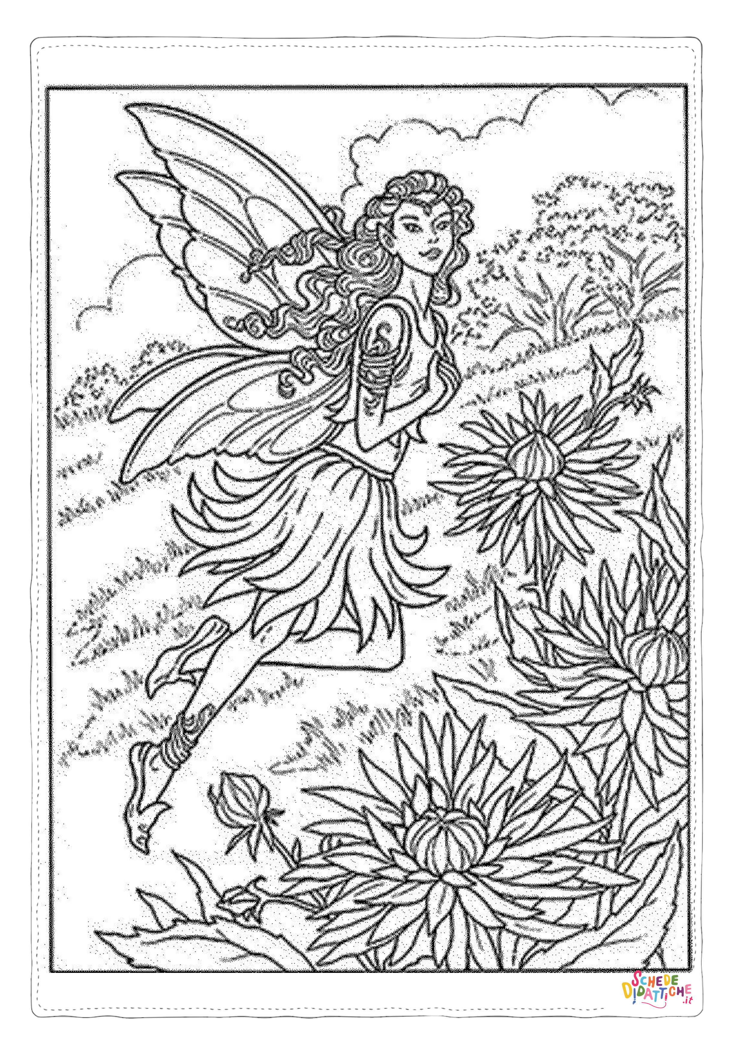Disegno "Disegno di mandala da stampare e colorare 1446" Disegno di mandala da stampare e colorare 1446