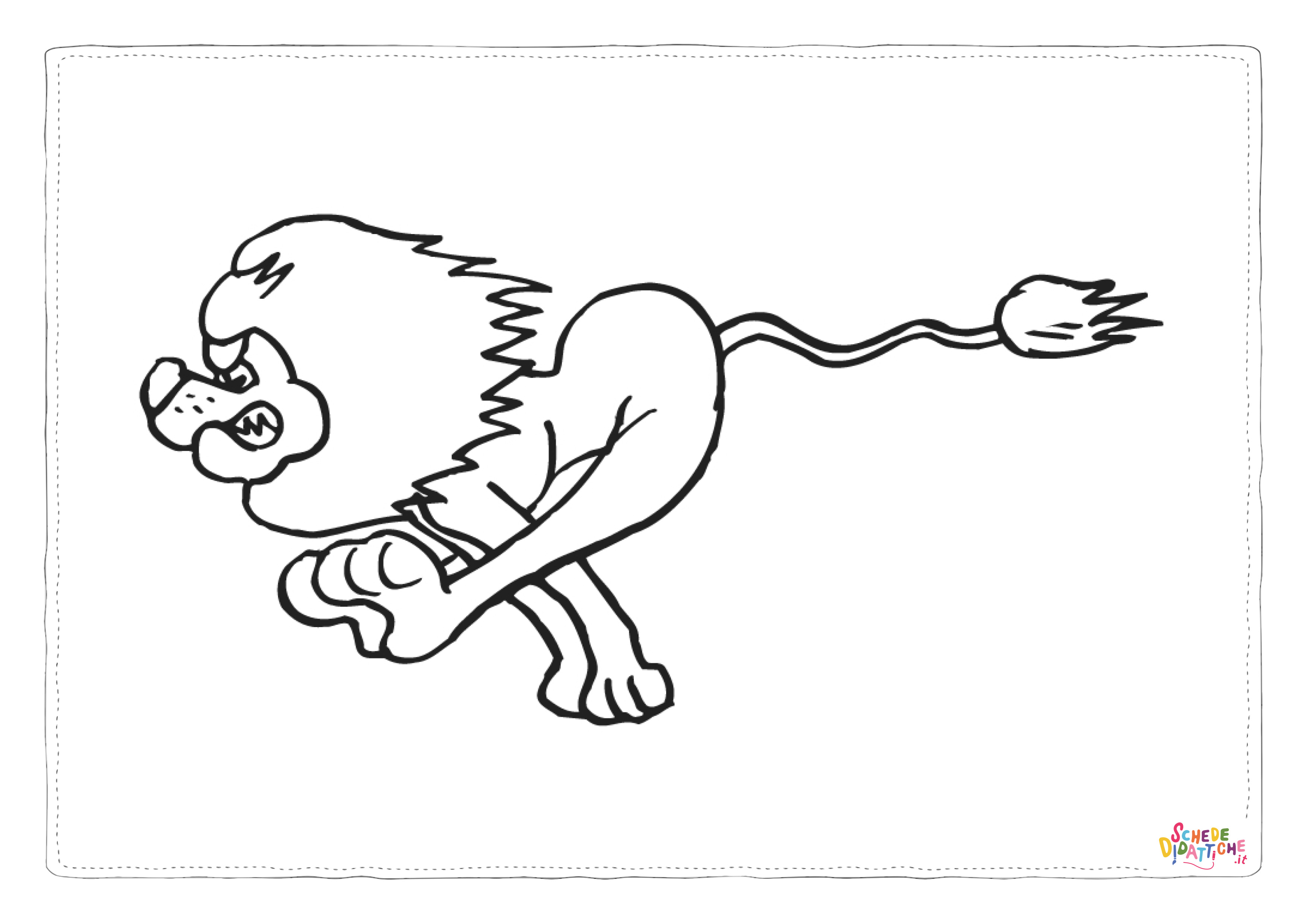 Disegno "Disegno di leone da stampare e colorare 17" Disegno di leone da stampare e colorare 17