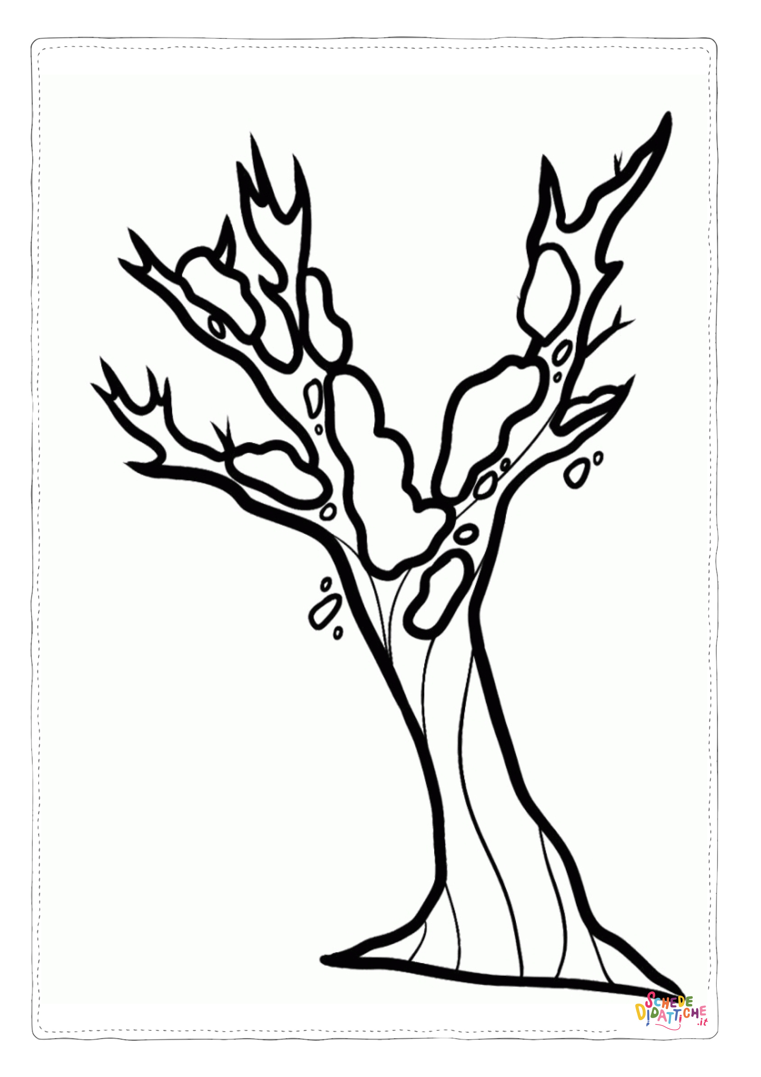 Disegno "Disegno di albero da stampare e colorare 96" Disegno di albero da stampare e colorare 96