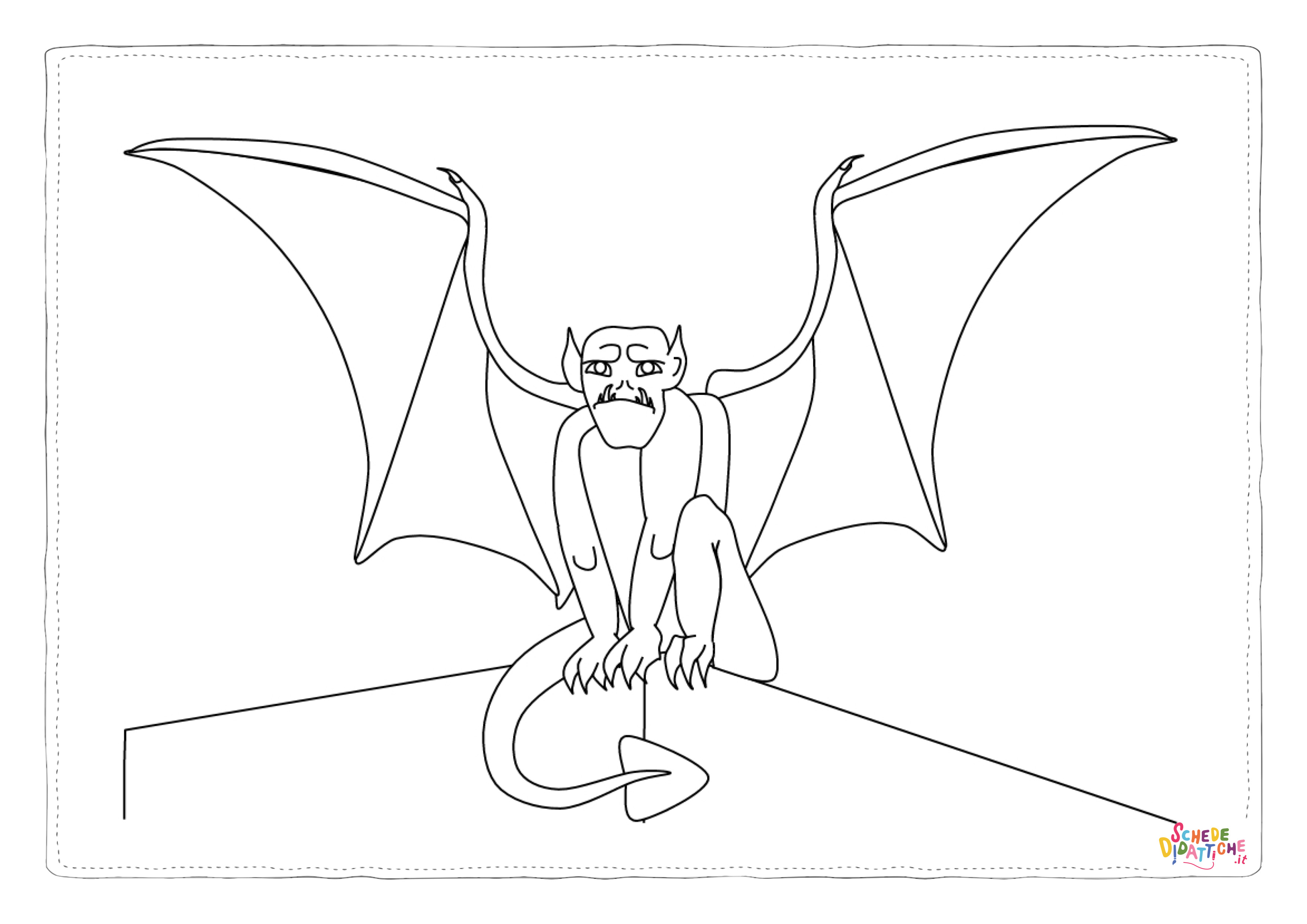 Disegno "Disegno di mostro di Halloween da stampare e colorare 7" Disegno di mostro di Halloween da stampare e colorare 7