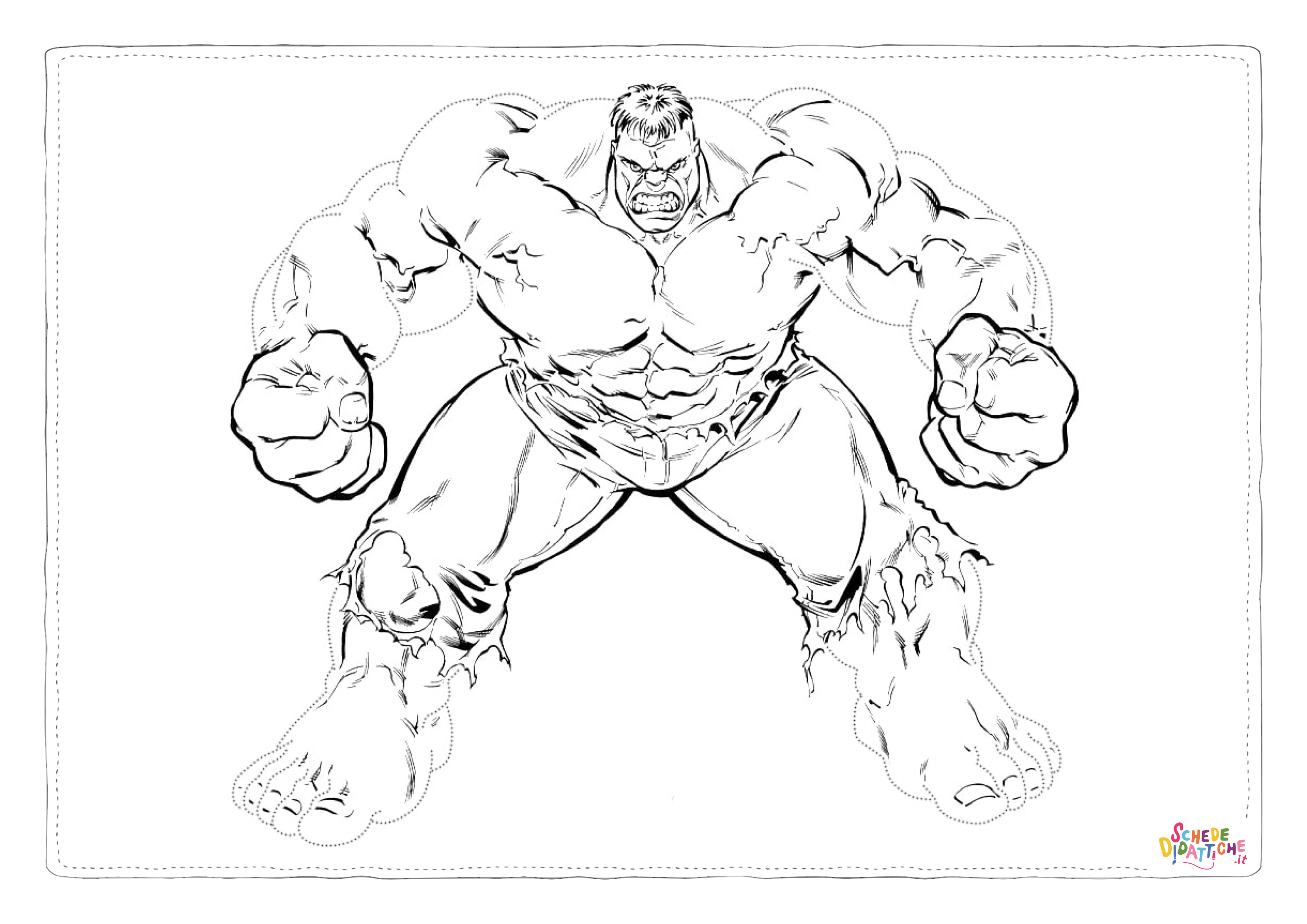 Disegno "Disegno di Hulk da stampare e colorare 70" Disegno di Hulk da stampare e colorare 70