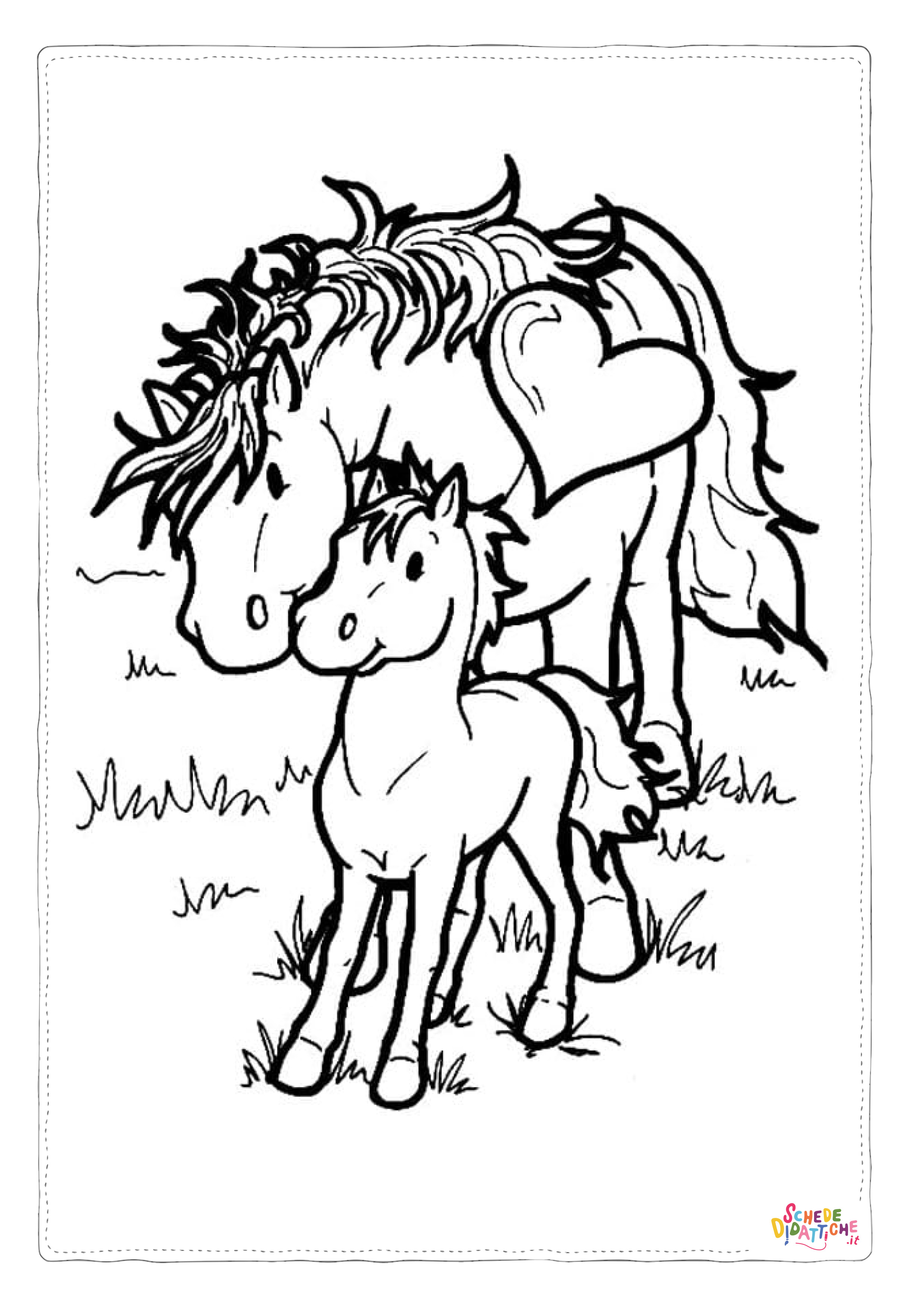 Disegno "Disegno di cavallo da stampare e colorare 132" Disegno di cavallo da stampare e colorare 132
