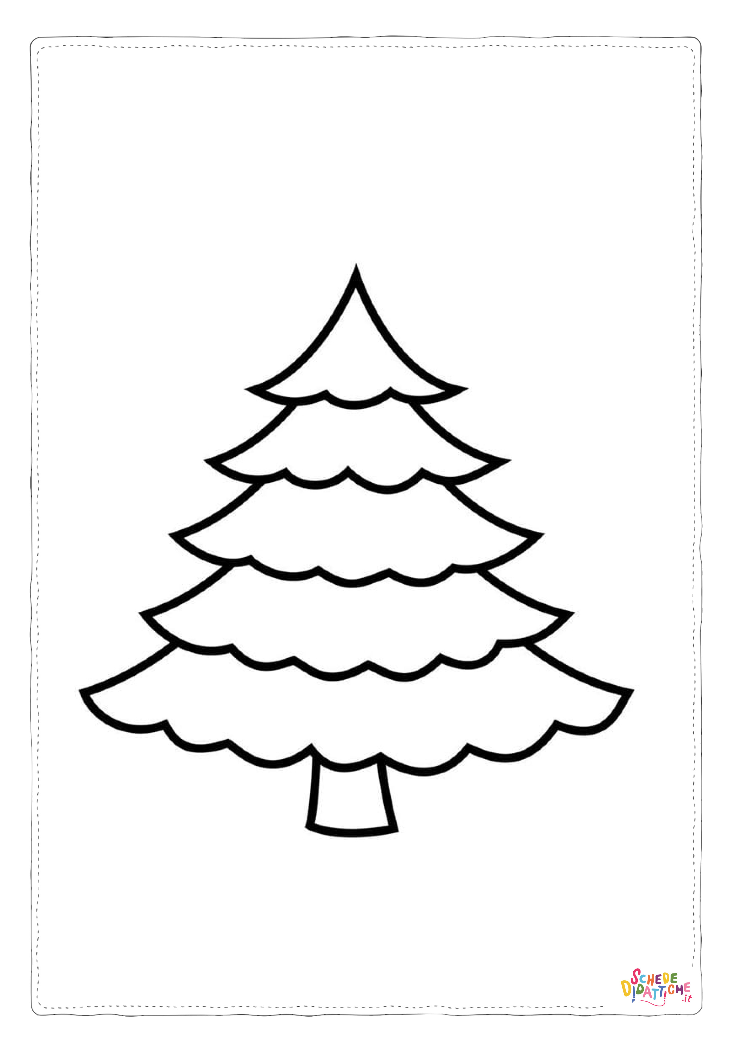 Disegno "Disegno di albero di Natale da stampare e colorare 154" Disegno di albero di Natale da stampare e colorare 154