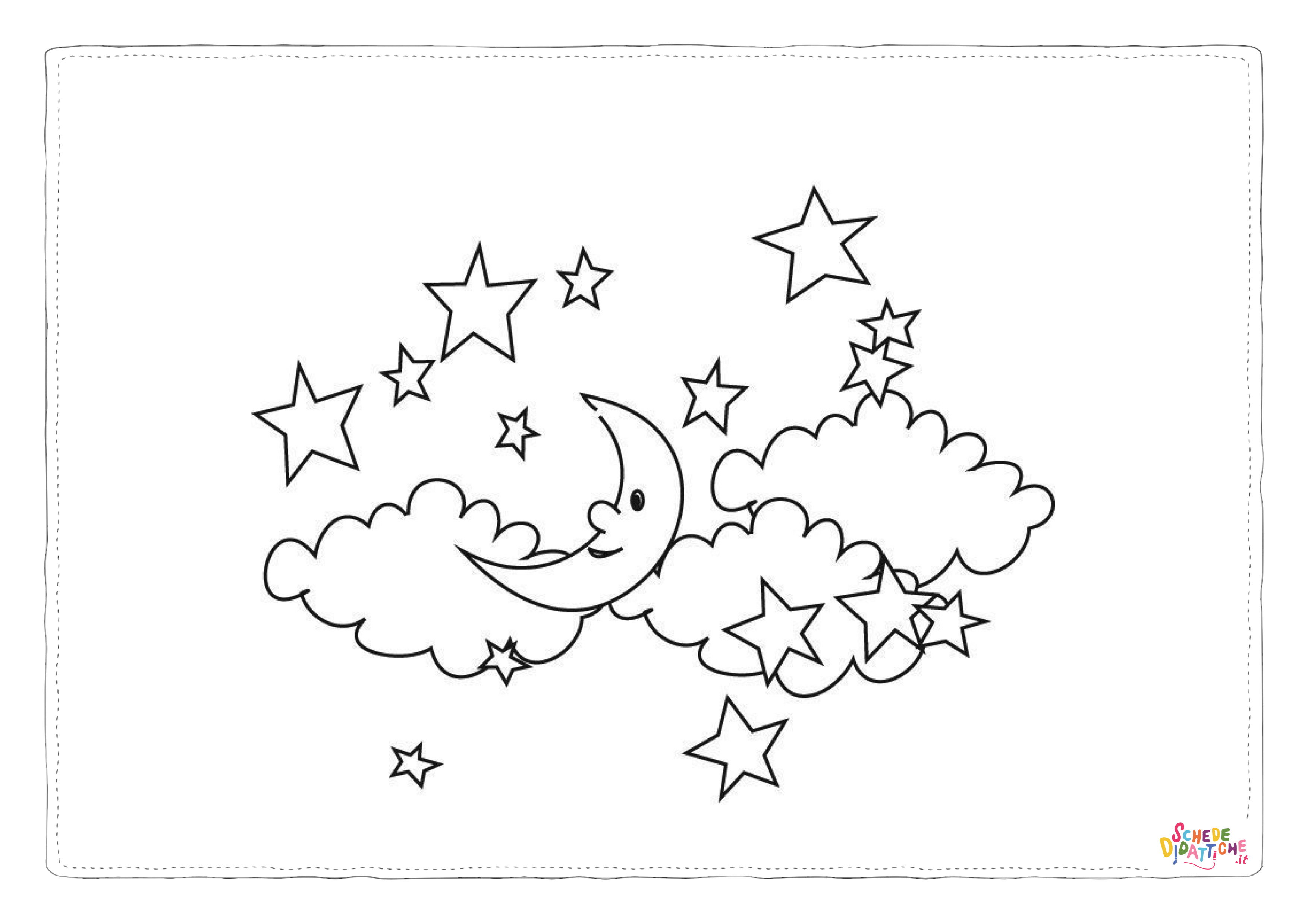 Disegno "Disegno di nuvola da stampare e colorare 5" Disegno di nuvola da stampare e colorare 5