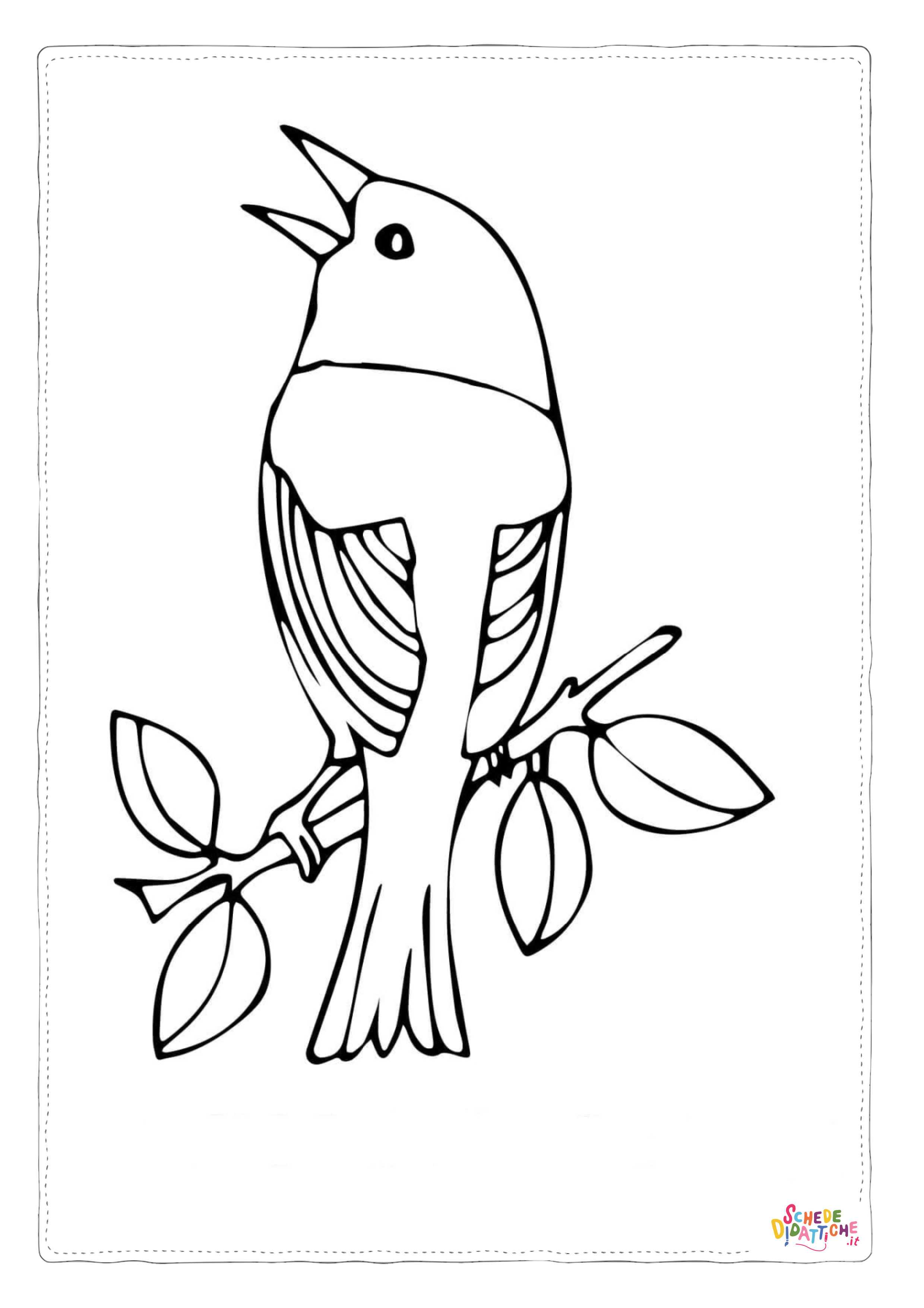 Disegno "Disegno di passero da stampare e colorare 5" Disegno di passero da stampare e colorare 5