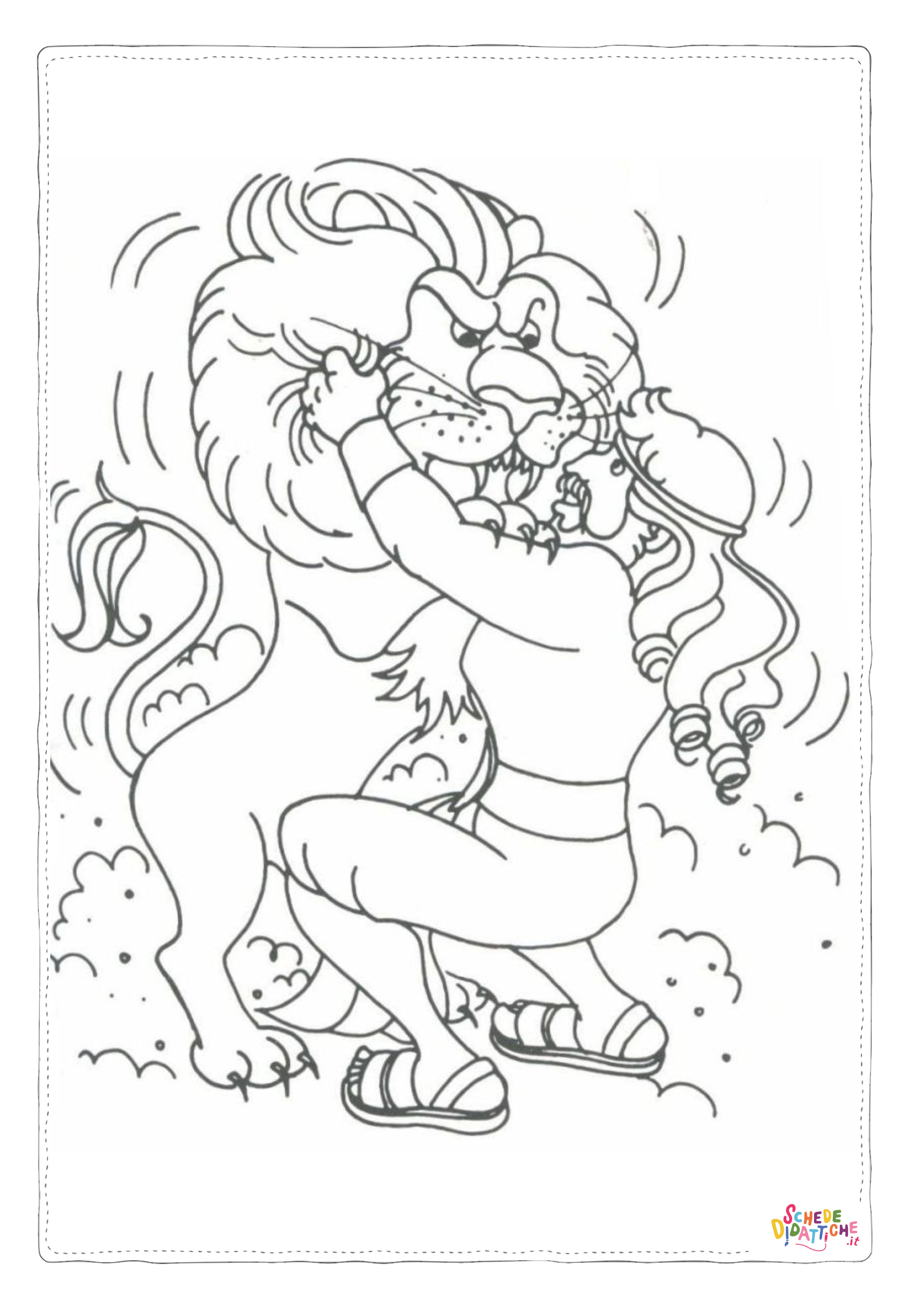 Disegno "Disegno di leone da stampare e colorare 10" Disegno di leone da stampare e colorare 10