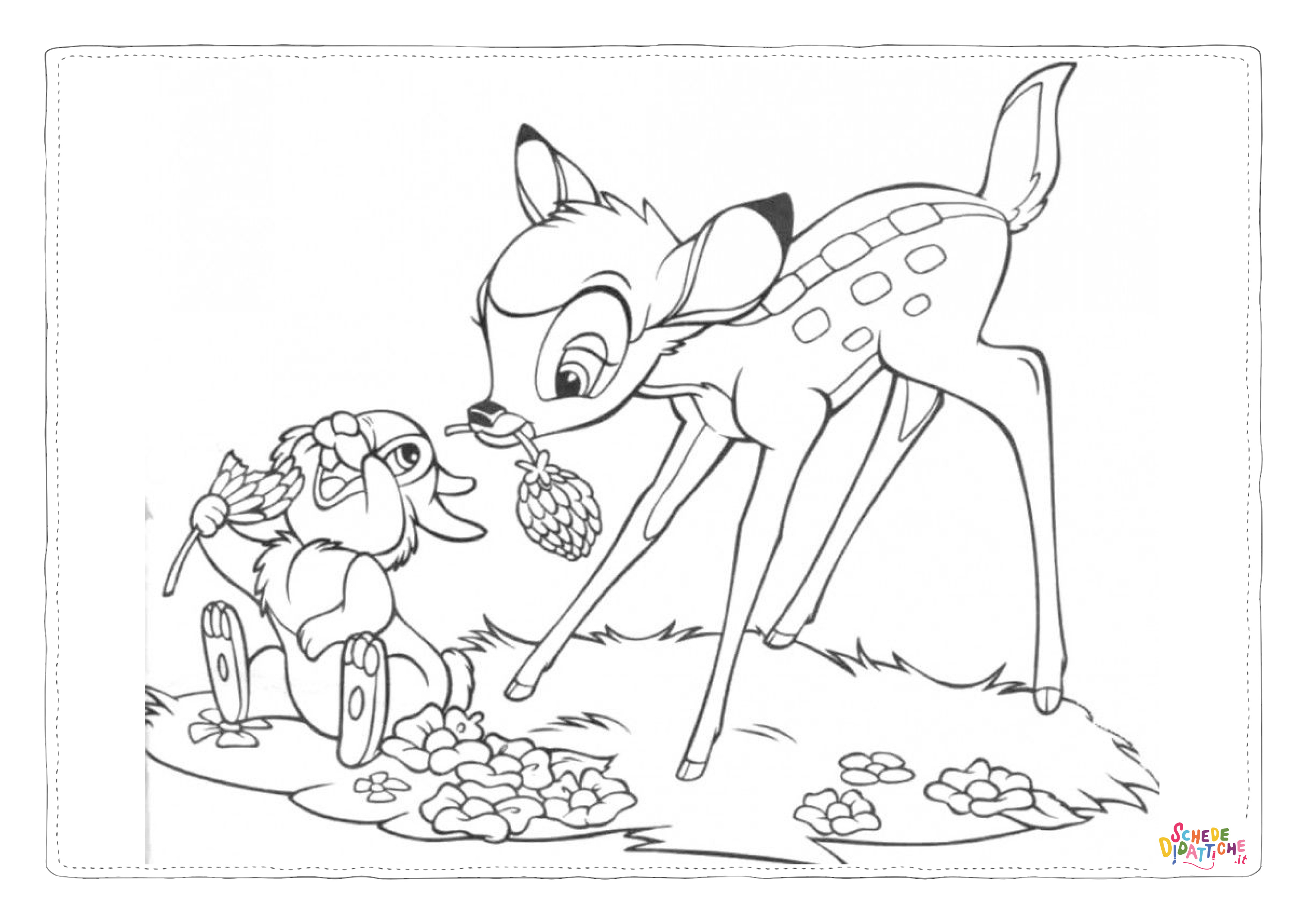Disegno di Bambi da stampare e colorare 57