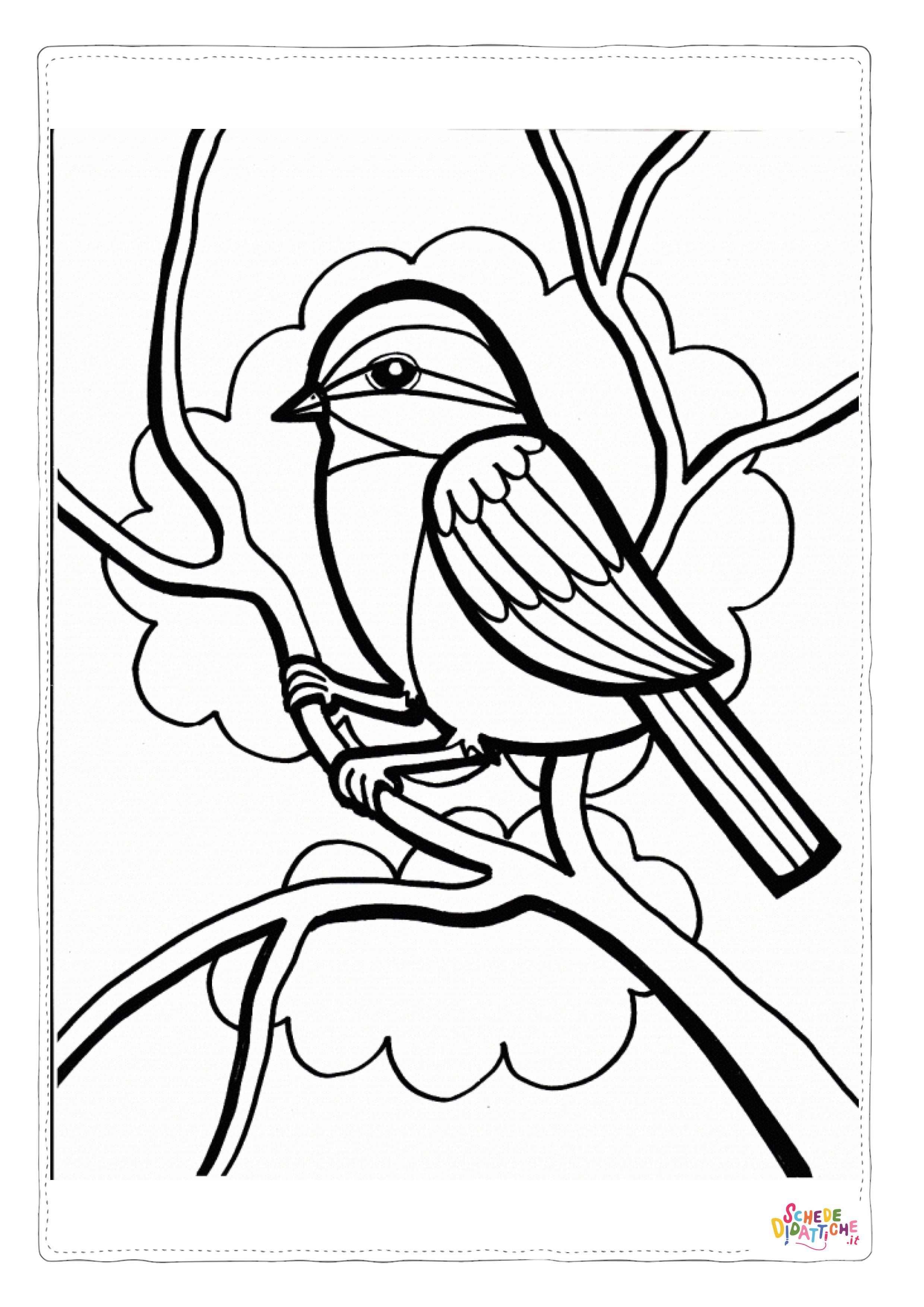 Disegno "Disegno di passero da stampare e colorare 98" Disegno di passero da stampare e colorare 98