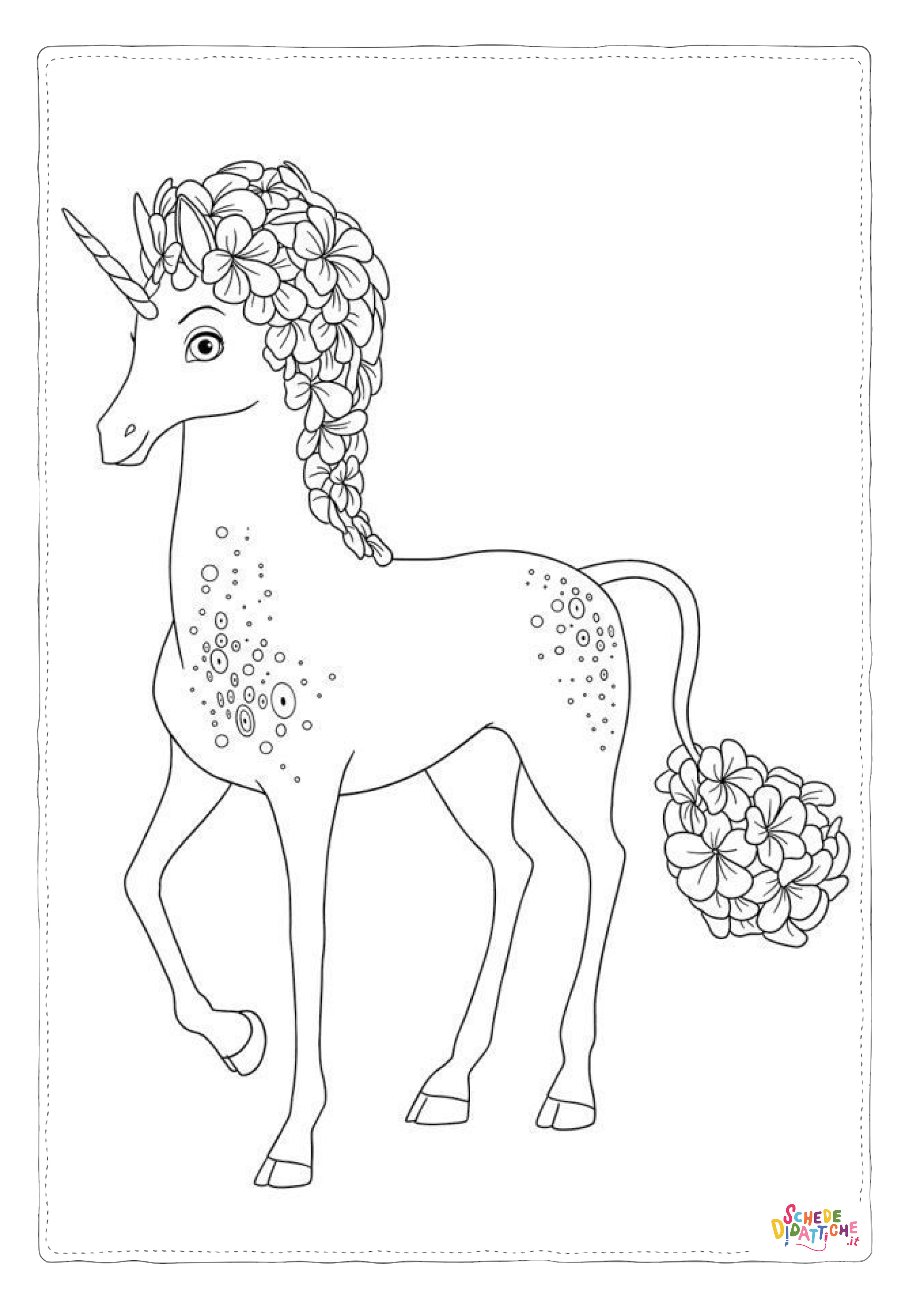 Disegno "Disegno di unicorno da stampare e colorare 77" Disegno di unicorno da stampare e colorare 77