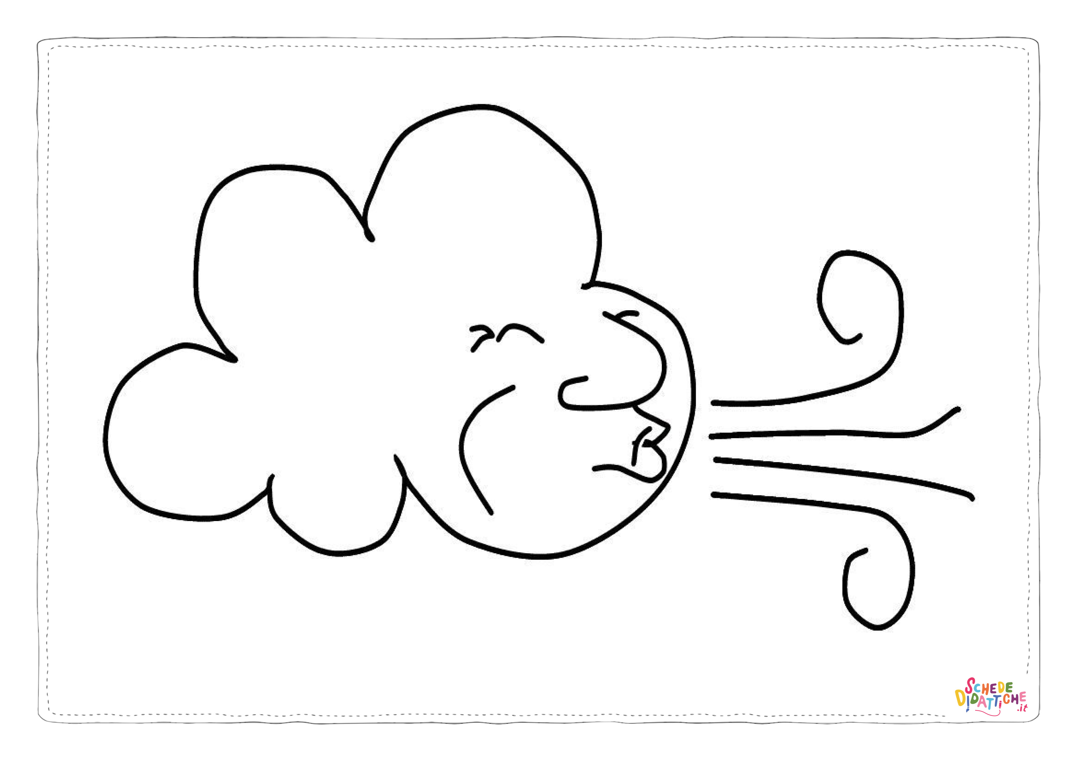 Disegno "Disegno di nuvola da stampare e colorare 8" Disegno di nuvola da stampare e colorare 8