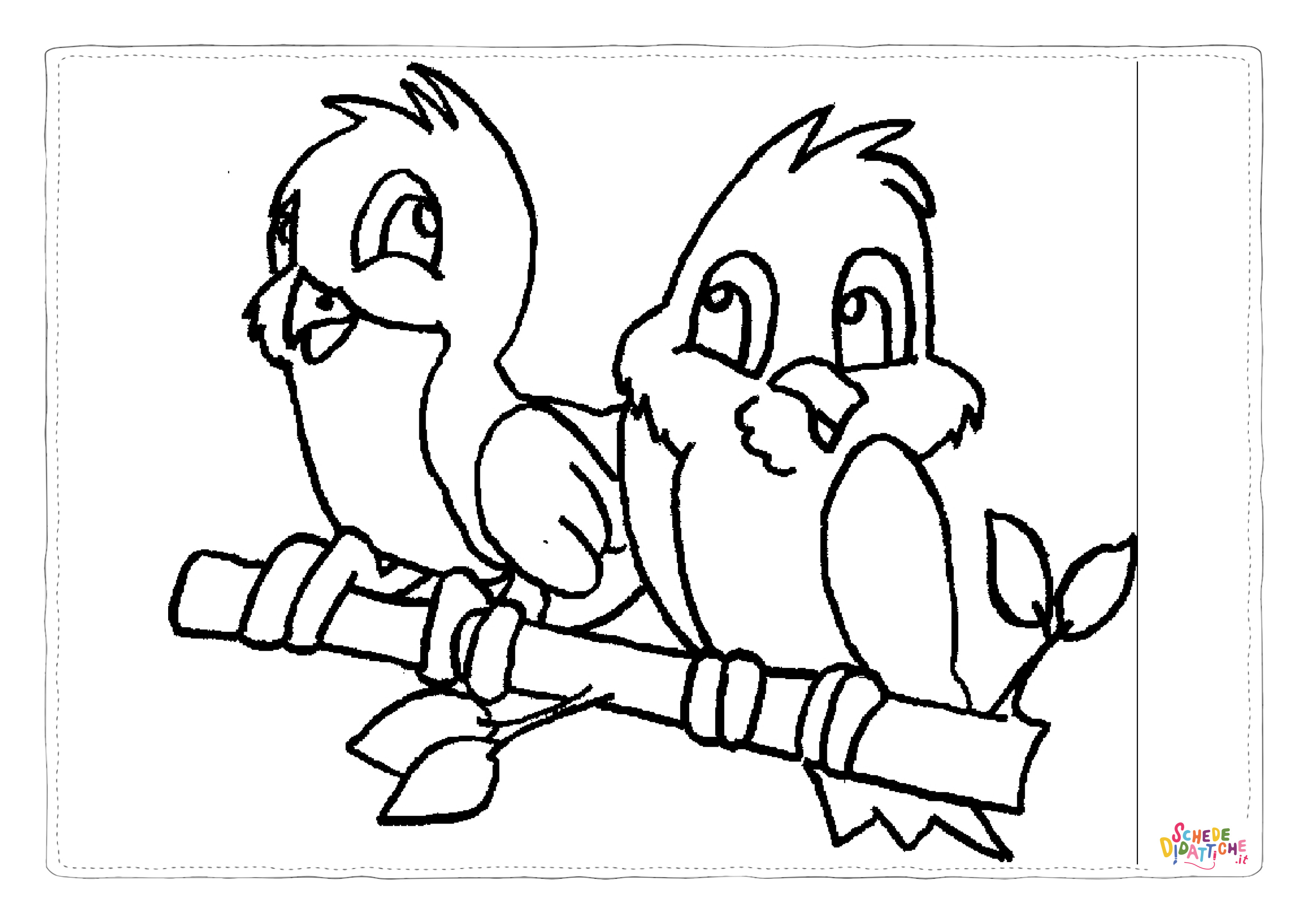 Disegno "Disegno di passero da stampare e colorare 91" Disegno di passero da stampare e colorare 91