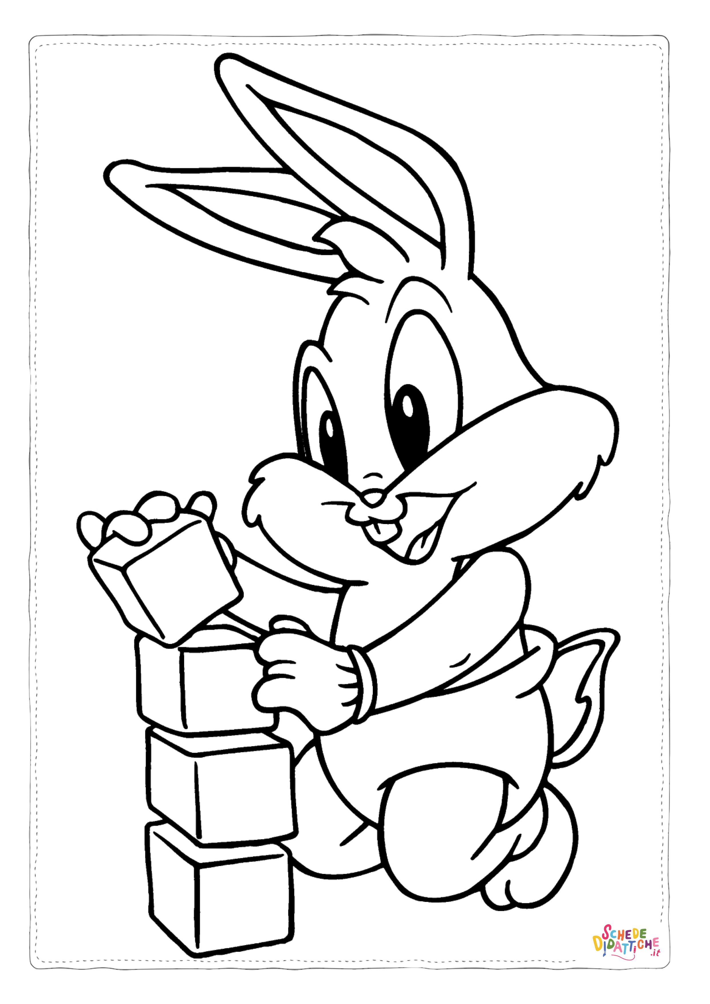 Disegno di Bugs Bunny da stampare e colorare 12