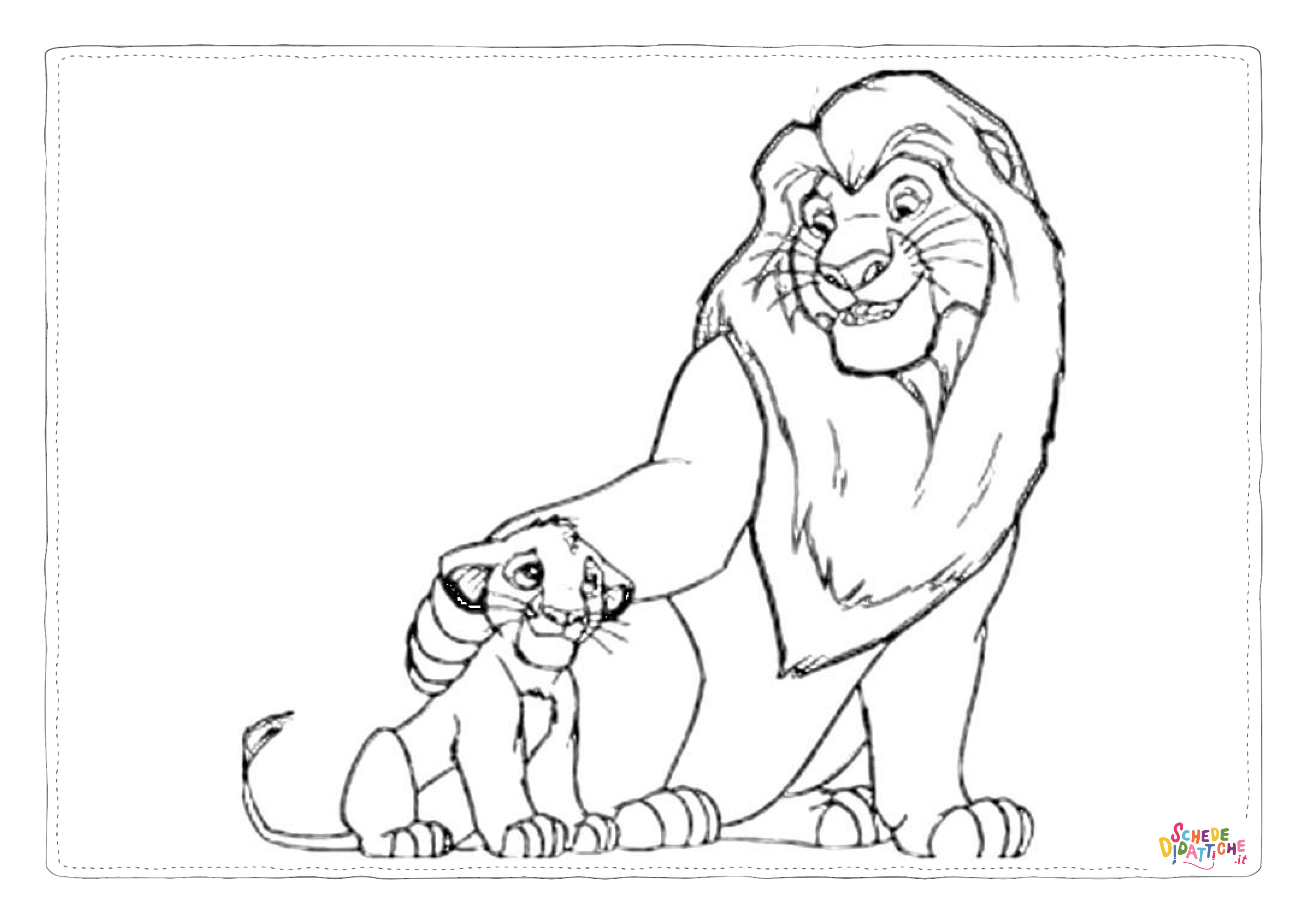 Disegno "Disegno di Re Leone da stampare e colorare 45" Disegno di Re Leone da stampare e colorare 45
