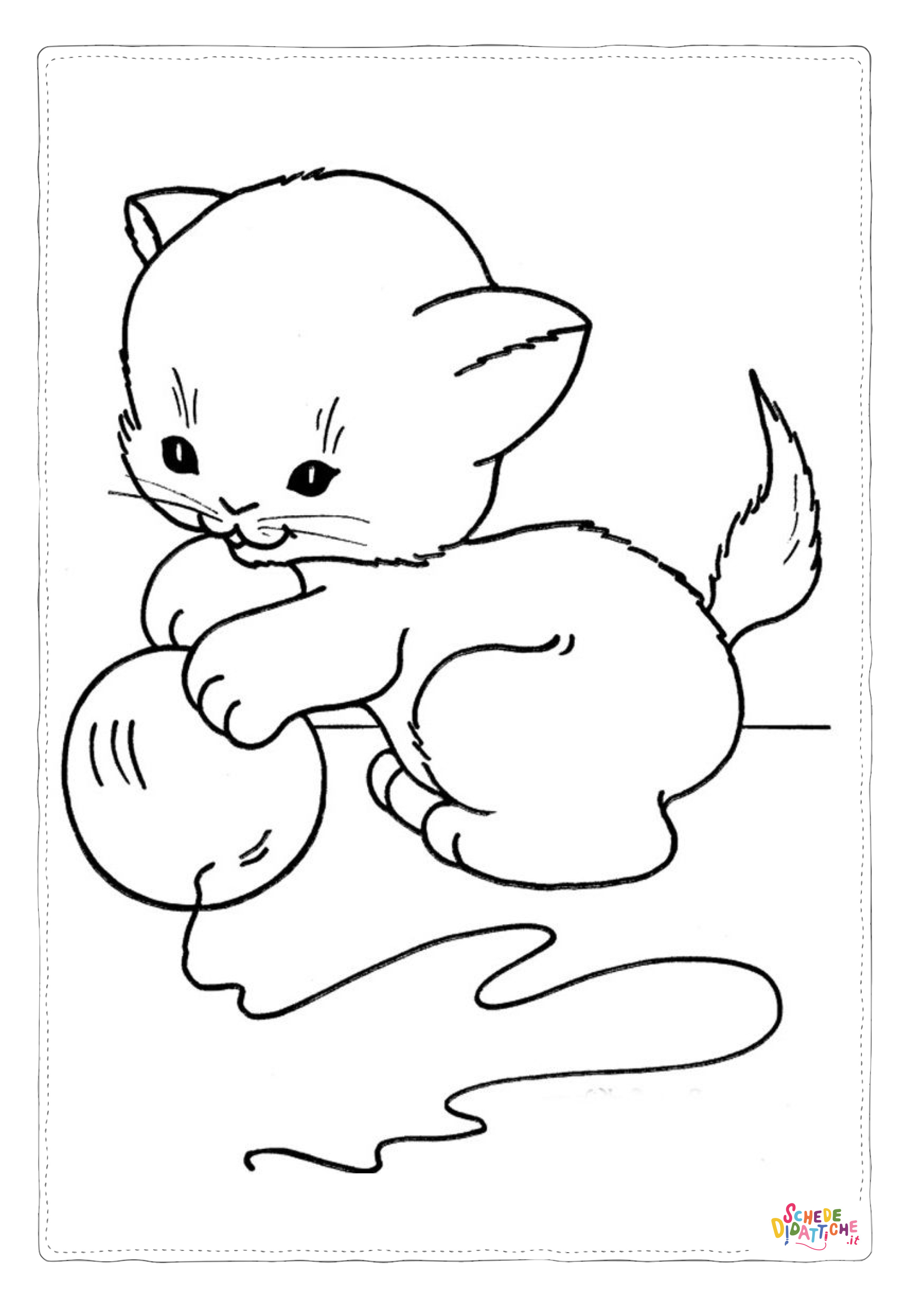 Disegno "Disegno di gatto da stampare e colorare 116" Disegno di gatto da stampare e colorare 116