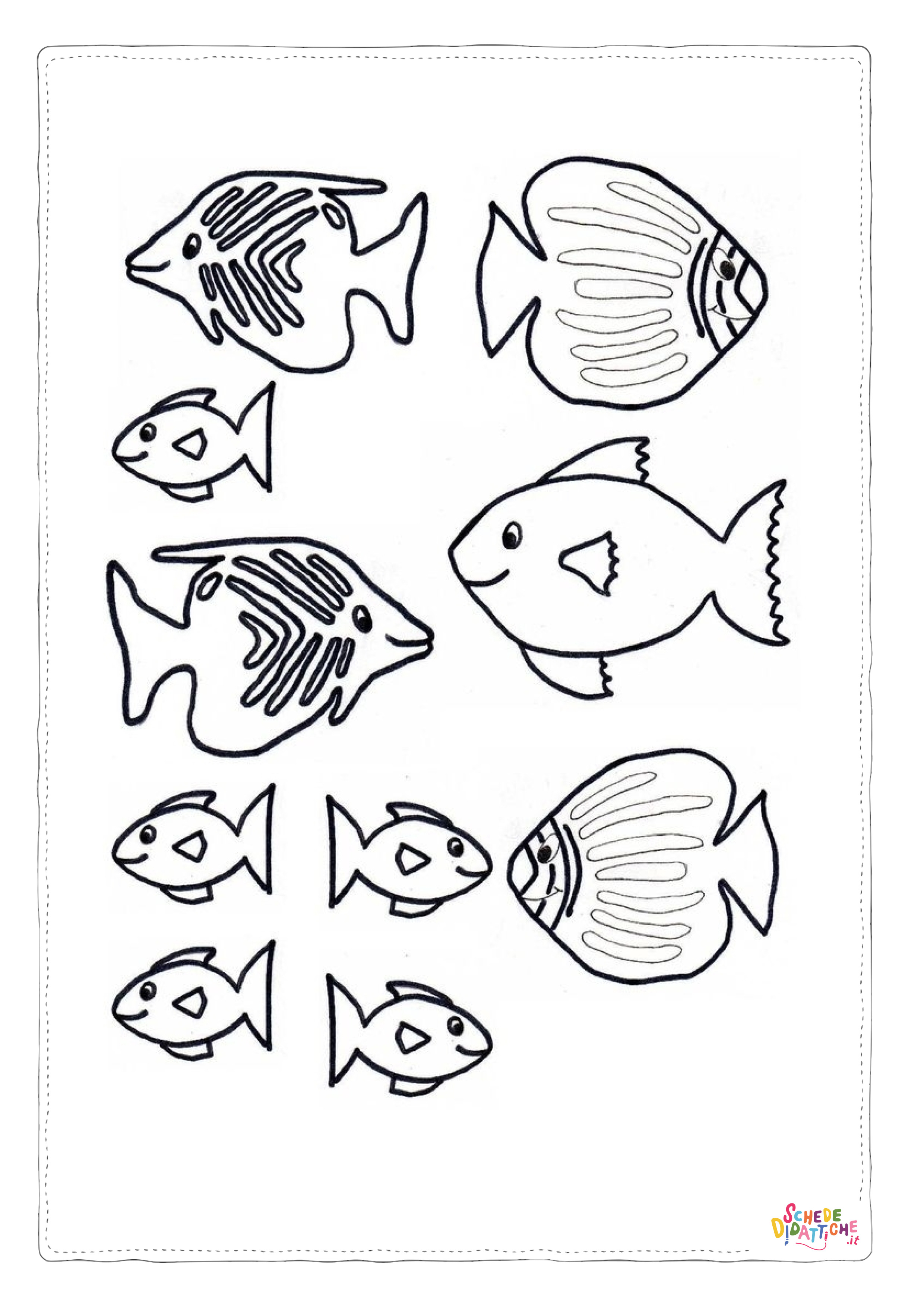 Disegno "Disegno di pesce da stampare e colorare 226" Disegno di pesce da stampare e colorare 226