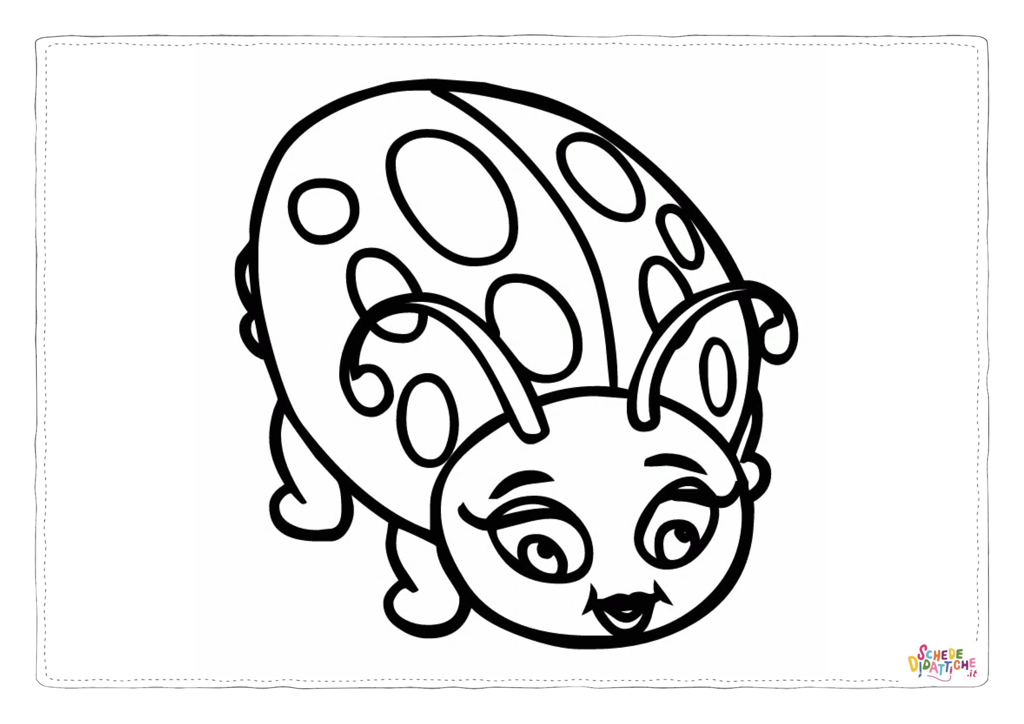Disegno di coccinella da stampare e colorare 5