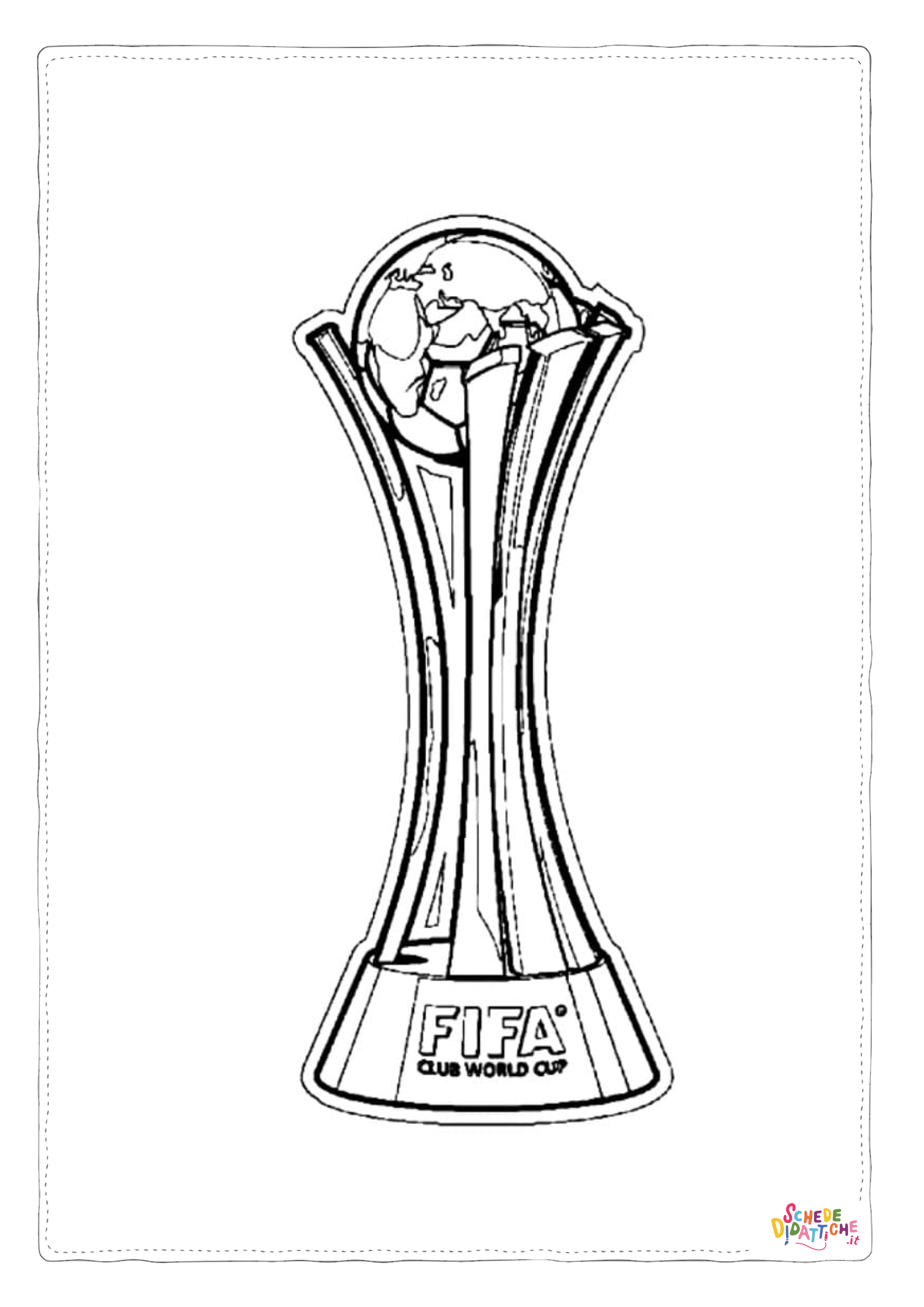 Disegno di coppa e trofeo da stampare e colorare 2