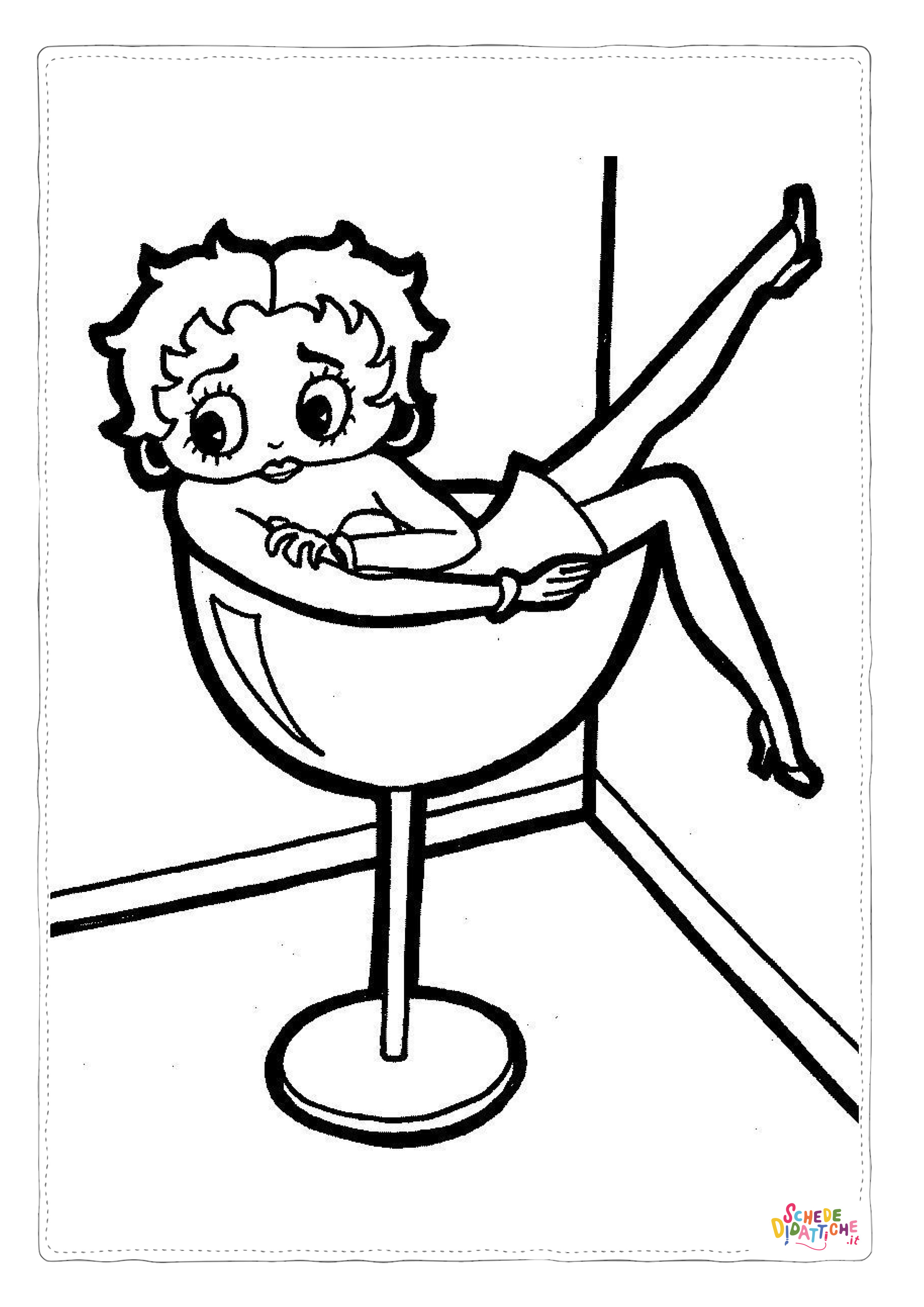 Disegno di Betty Boop da stampare e colorare 8
