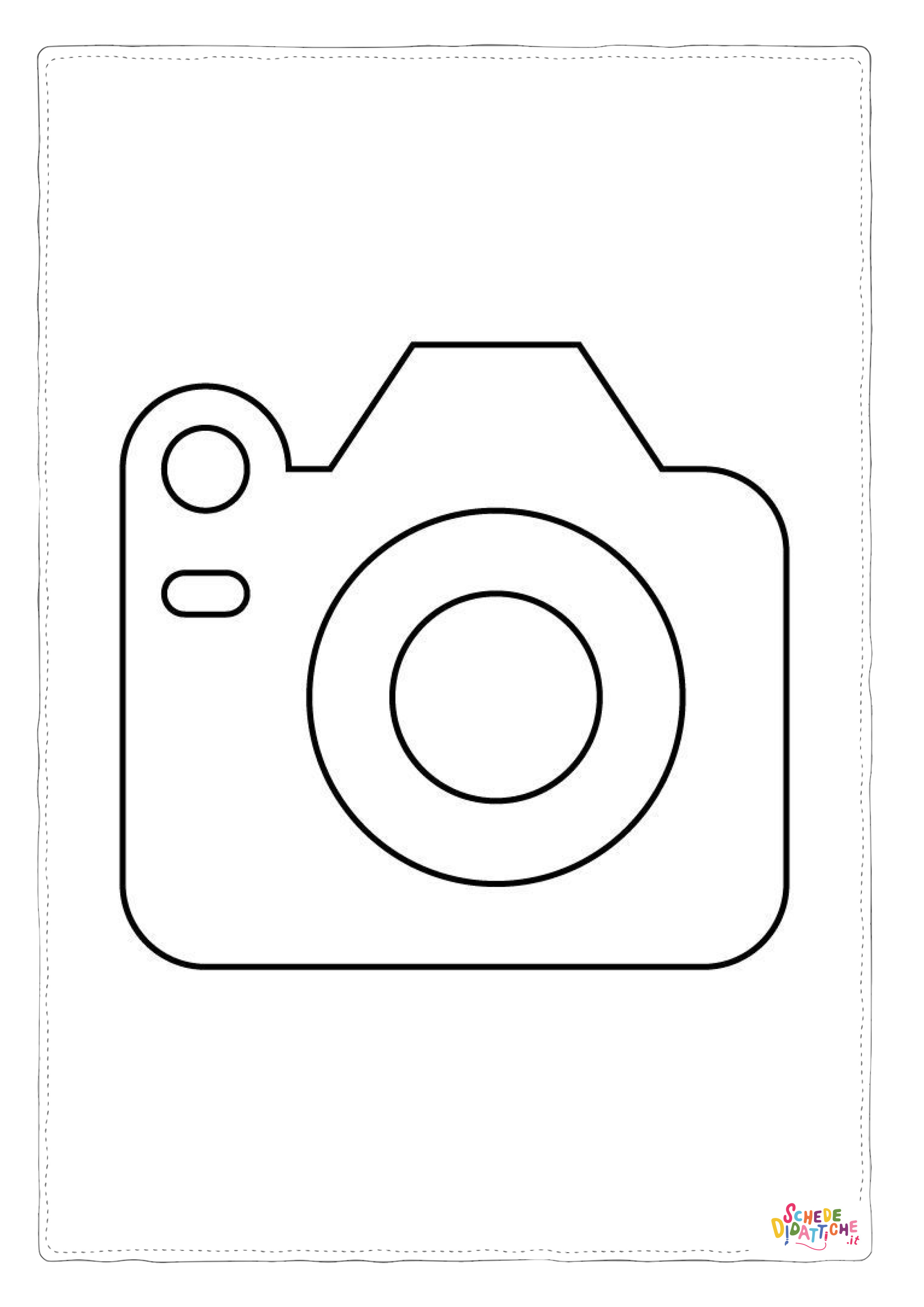 Disegno "Disegno di fotocamera da stampare e colorare 3" Disegno di fotocamera da stampare e colorare 3