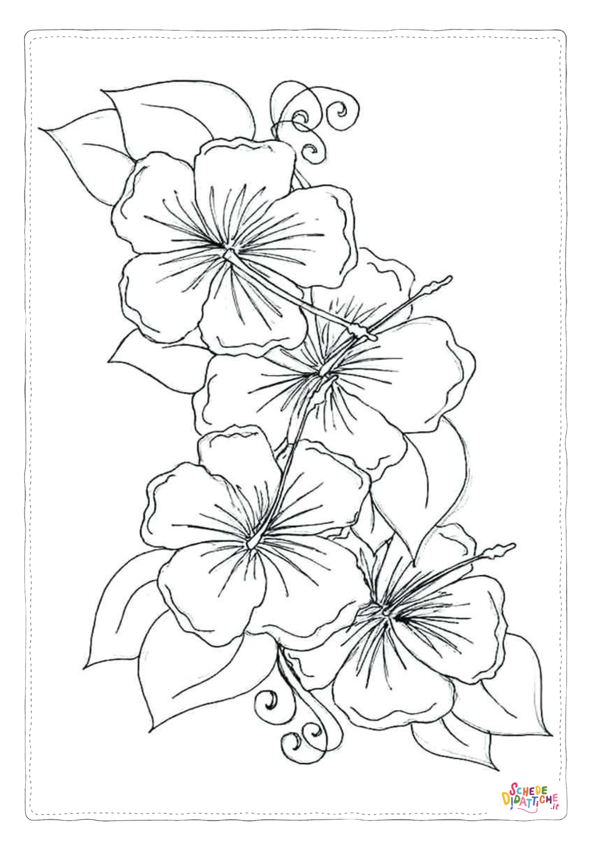 Disegno "Disegno di fiore da stampare e colorare 23" Disegno di fiore da stampare e colorare 23