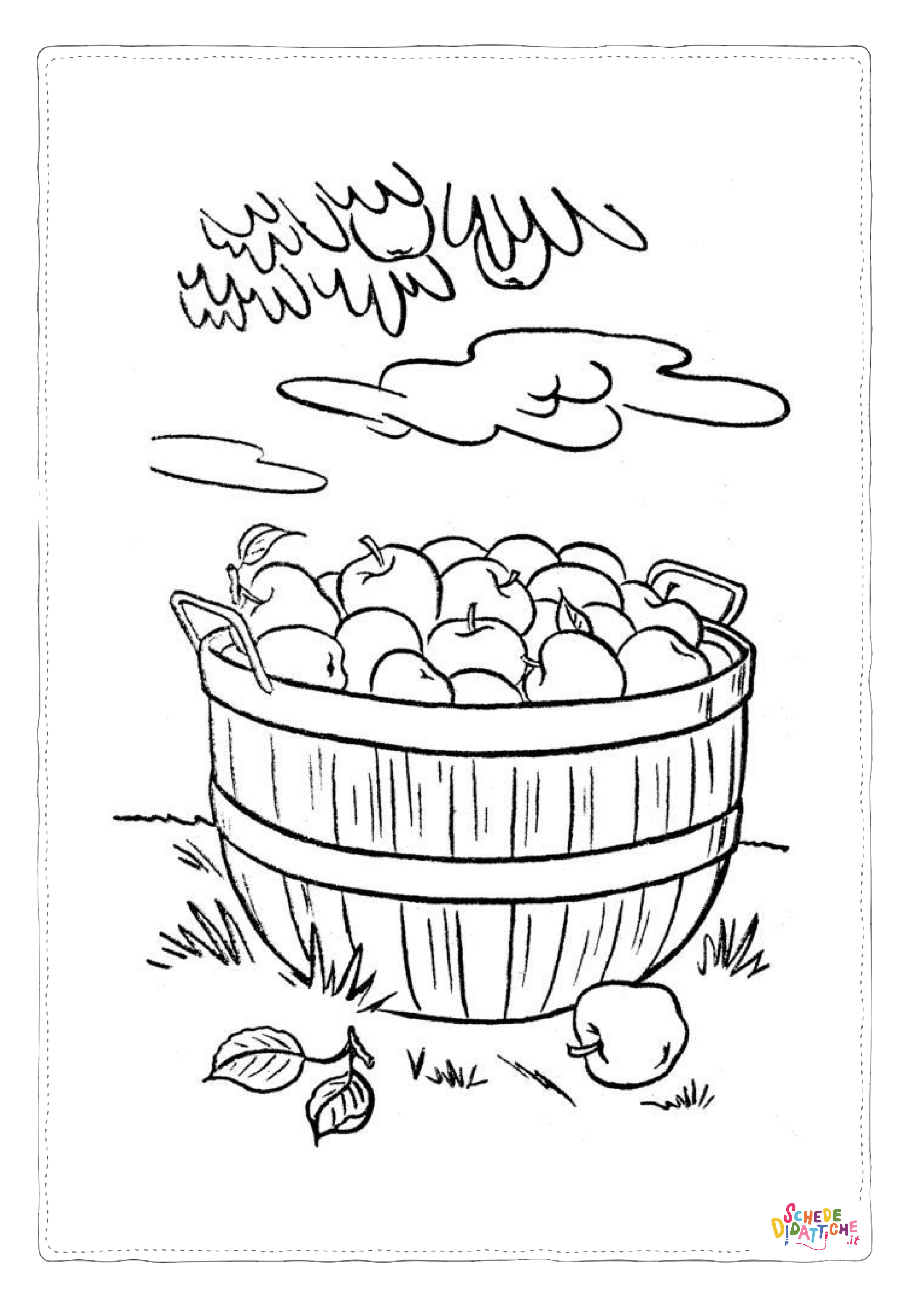 Disegno "Disegno di mela da stampare e colorare 86" Disegno di mela da stampare e colorare 86