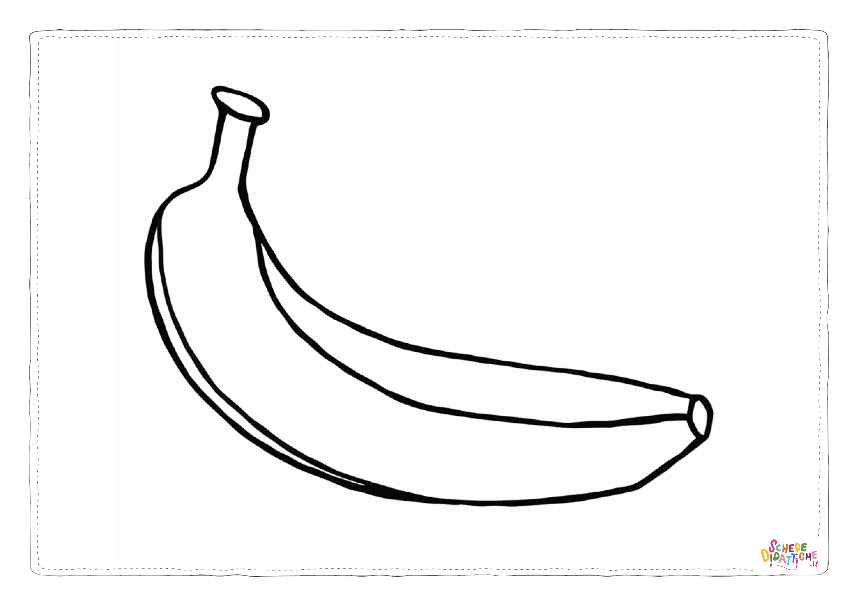 Disegno "Disegno di banana da stampare e colorare 15" Disegno di banana da stampare e colorare 15