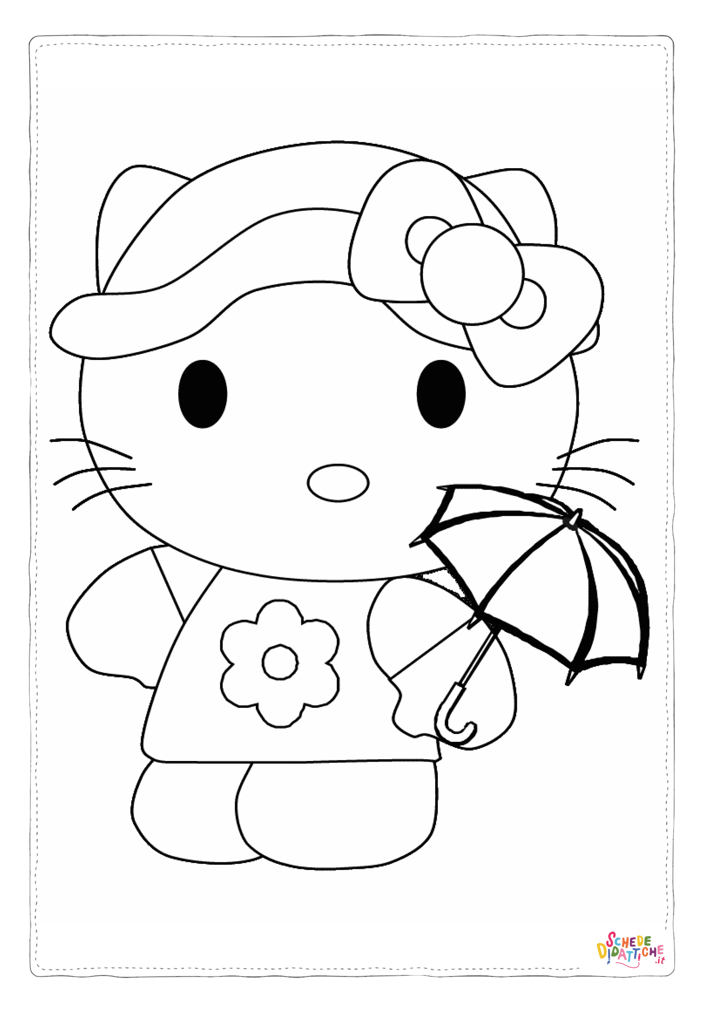 Disegno "Disegno di Hello Kitty da stampare e colorare 137" Disegno di Hello Kitty da stampare e colorare 137