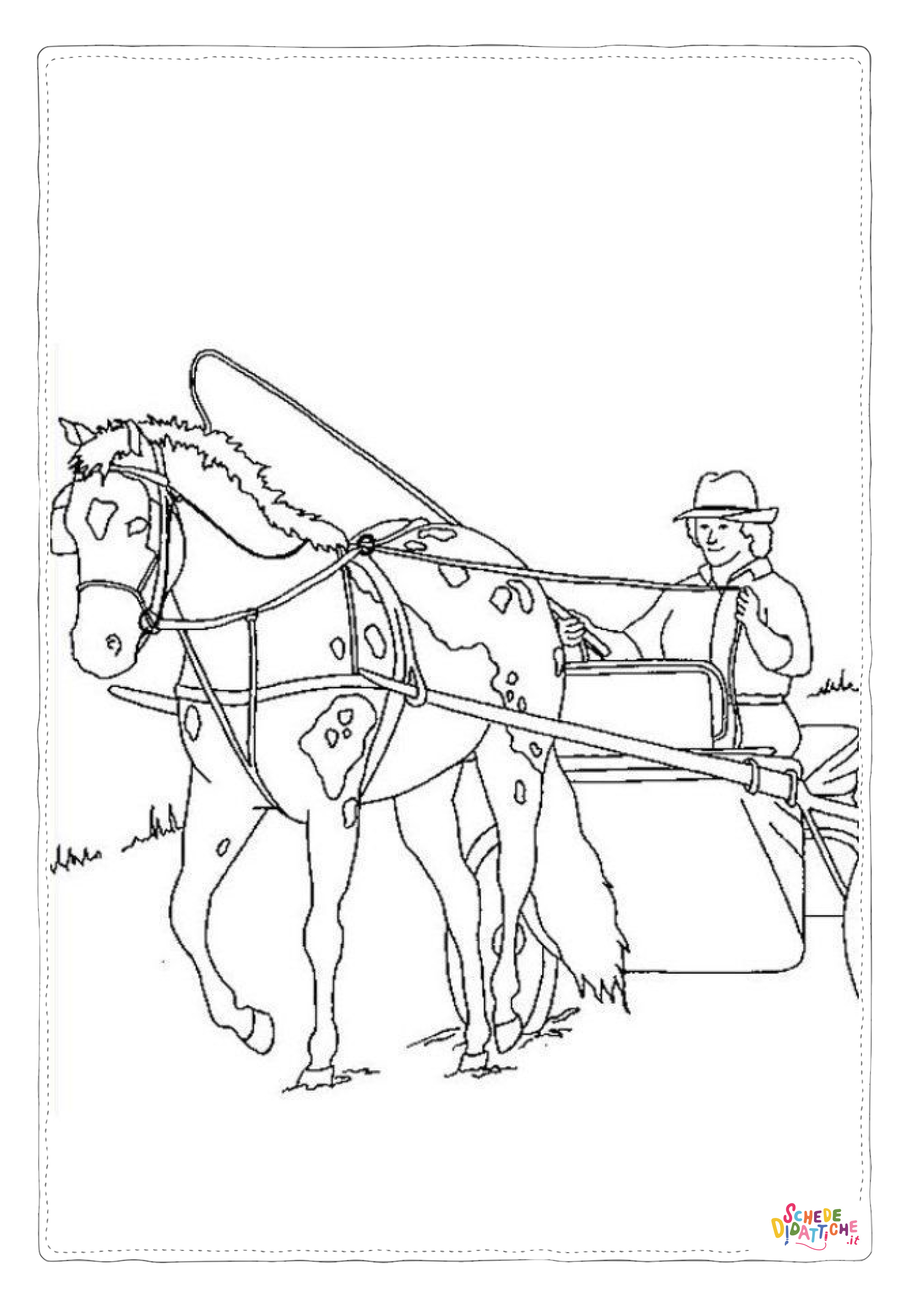 Disegno di cavallo da stampare e colorare 243