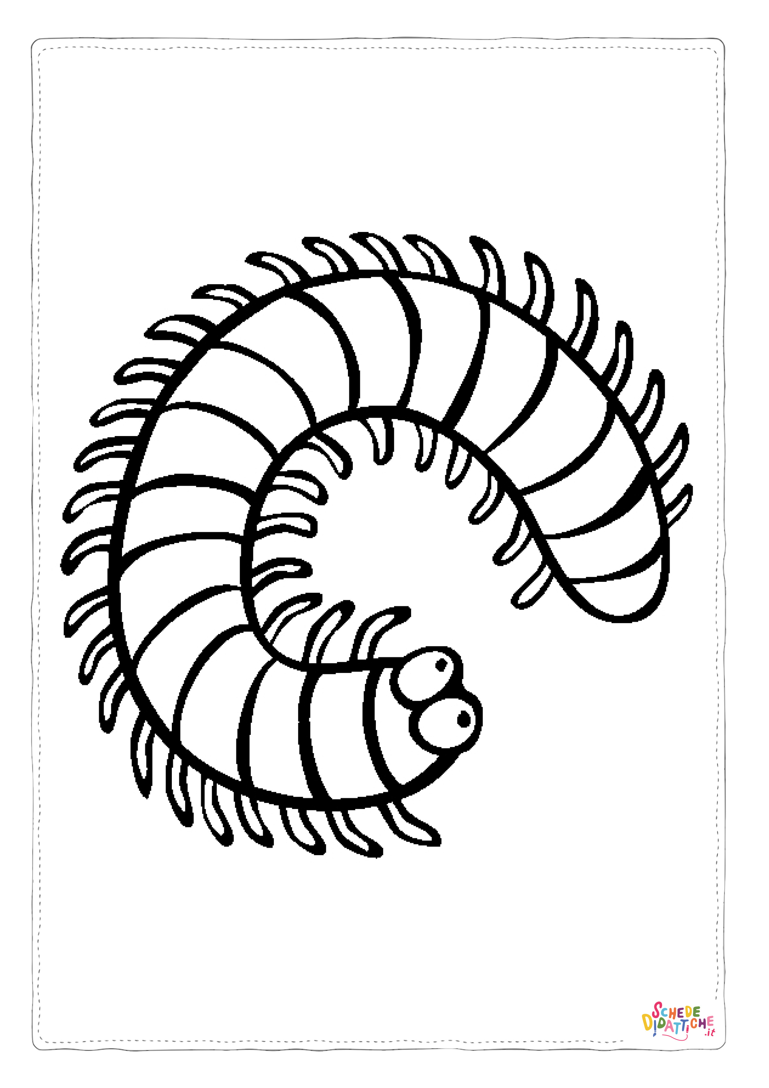 Disegno di lombrico da stampare e colorare 14
