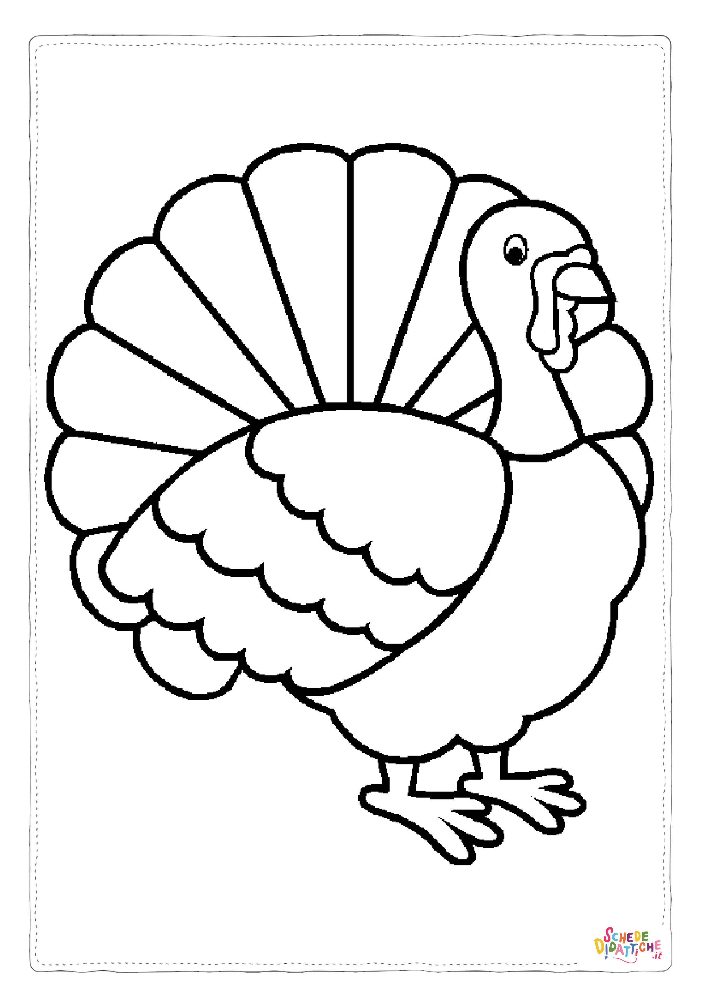 Disegno di tacchino da stampare e colorare 5