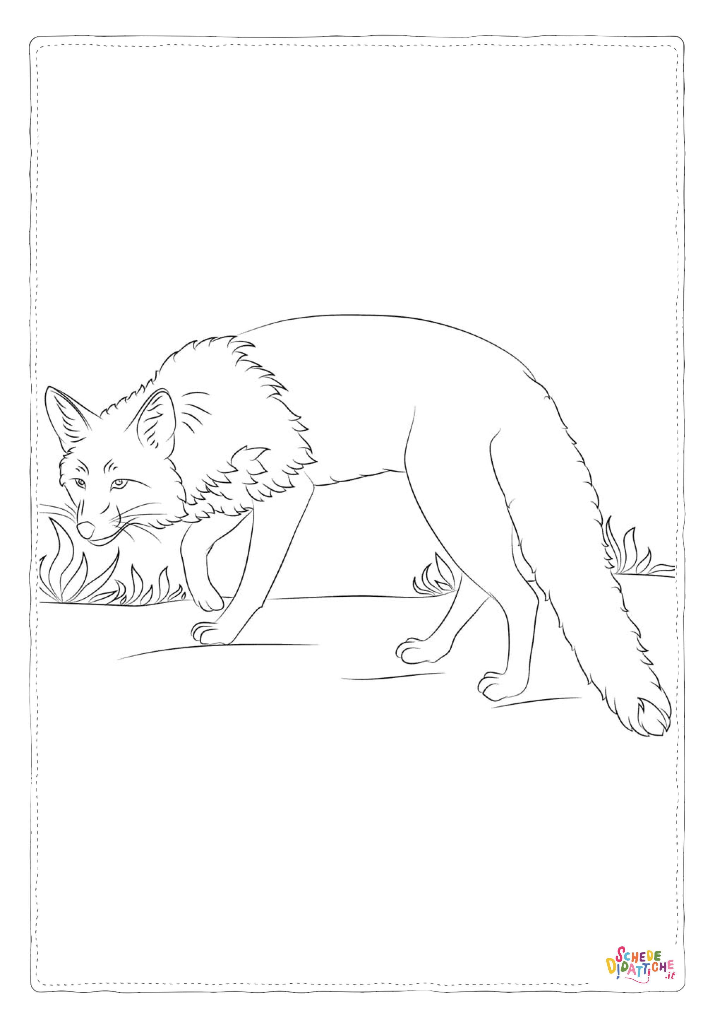 Disegno "Disegno di volpe da stampare e colorare 94" Disegno di volpe da stampare e colorare 94