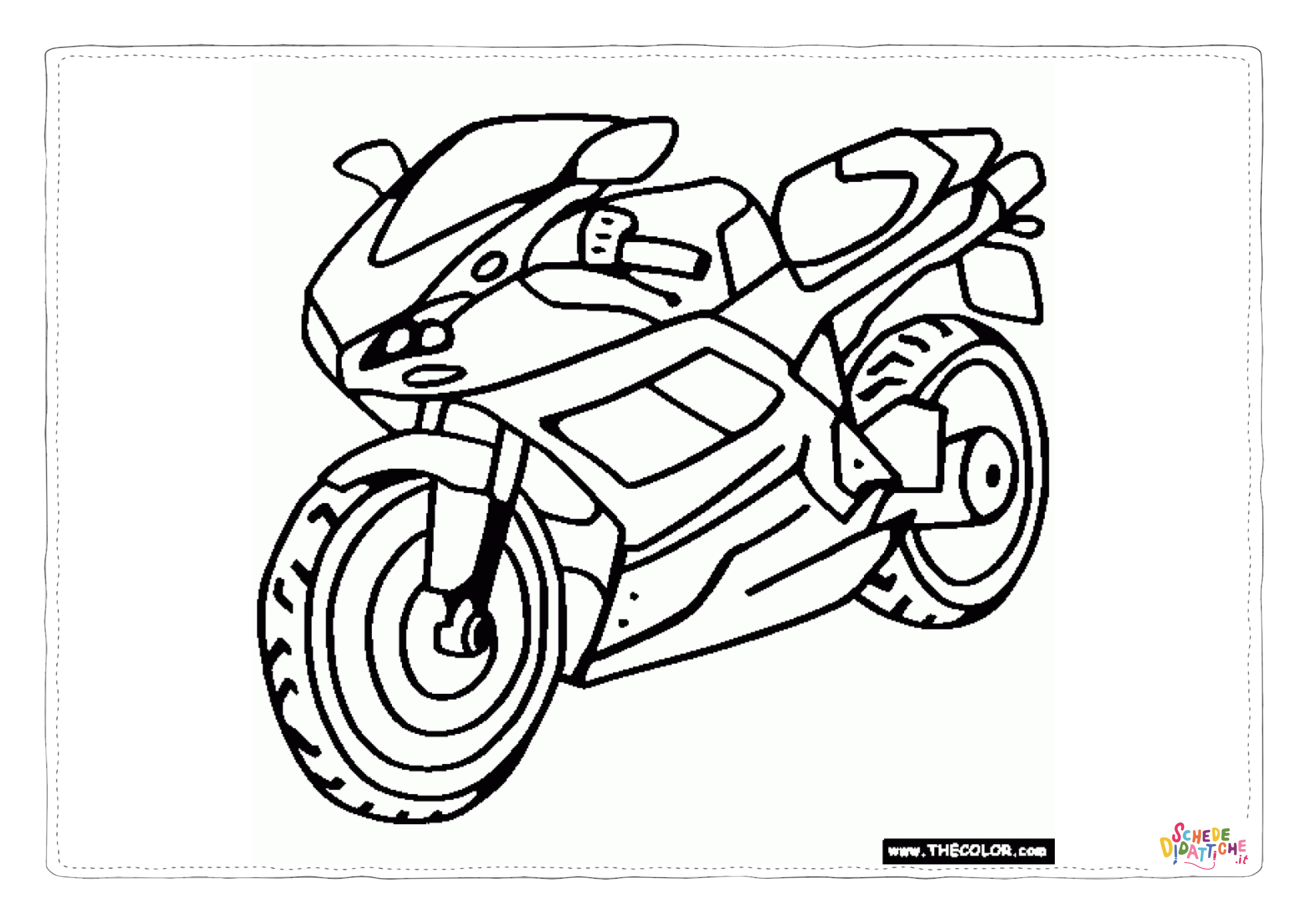 Disegno "Disegno di moto da stampare e colorare 64" Disegno di moto da stampare e colorare 64