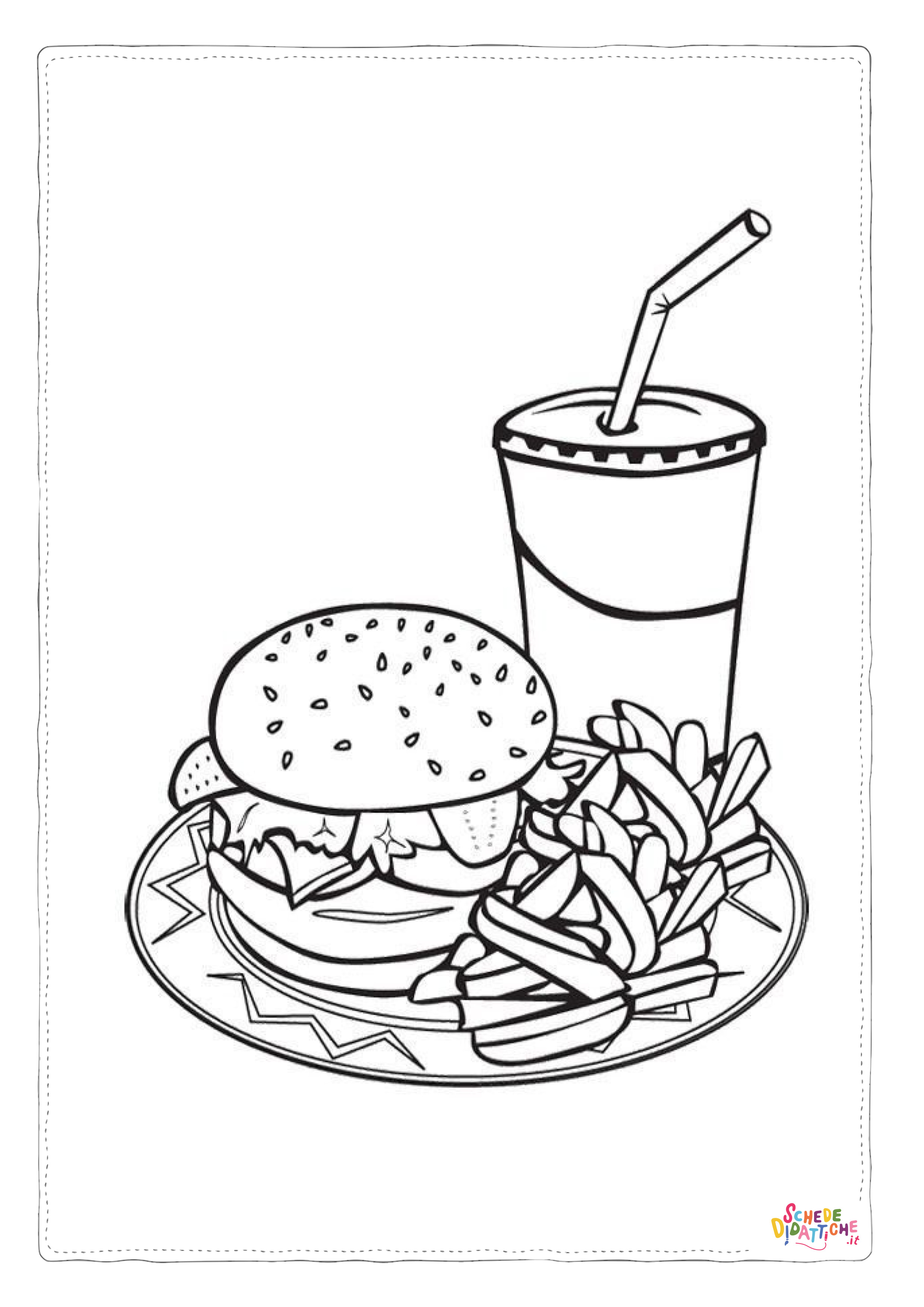 Disegno "Disegno di fast food da stampare e colorare 41" Disegno di fast food da stampare e colorare 41