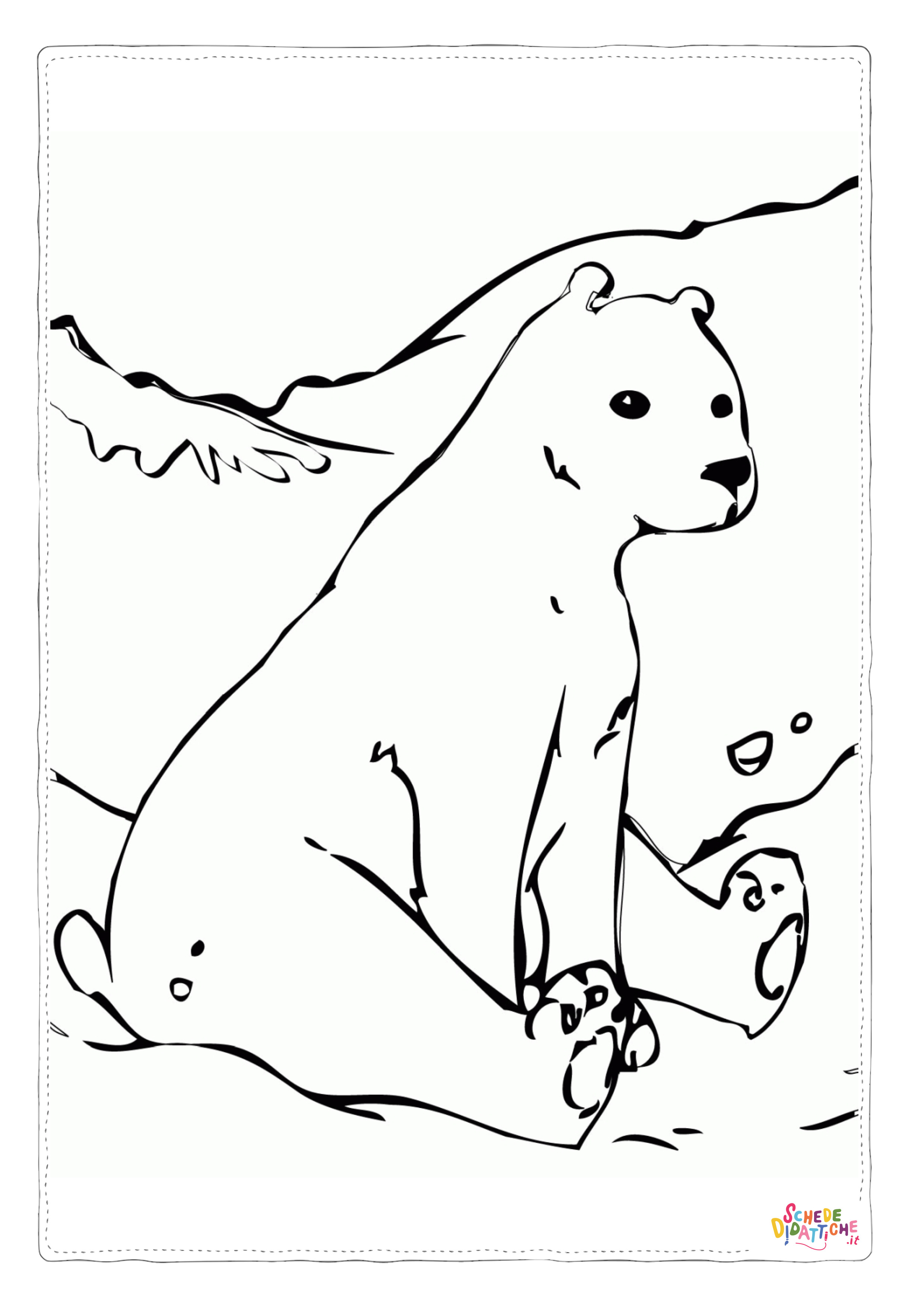 Disegno "Disegno di orso polare da stampare e colorare 24" Disegno di orso polare da stampare e colorare 24