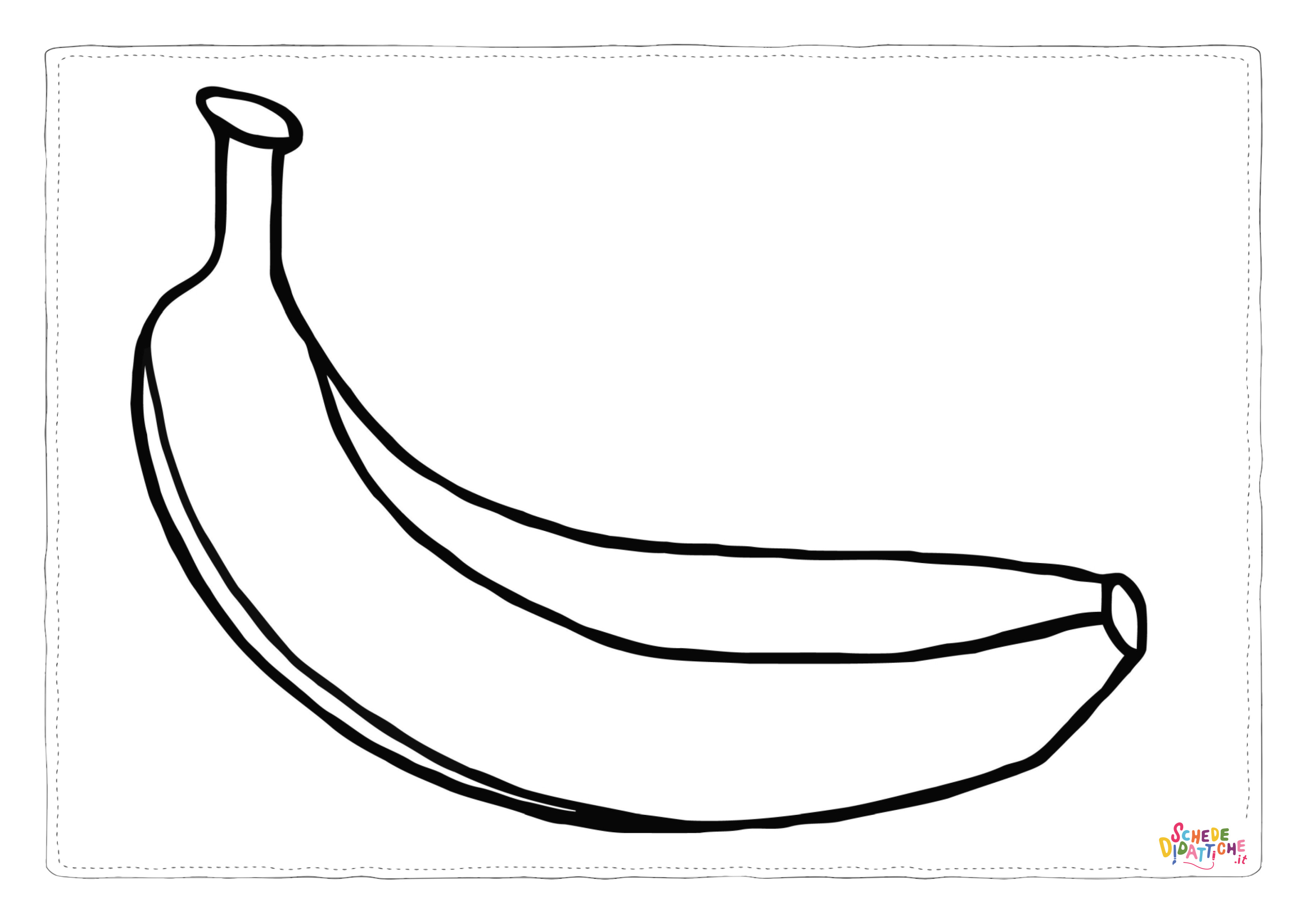 Disegno "Disegno di banana da stampare e colorare 31" Disegno di banana da stampare e colorare 31