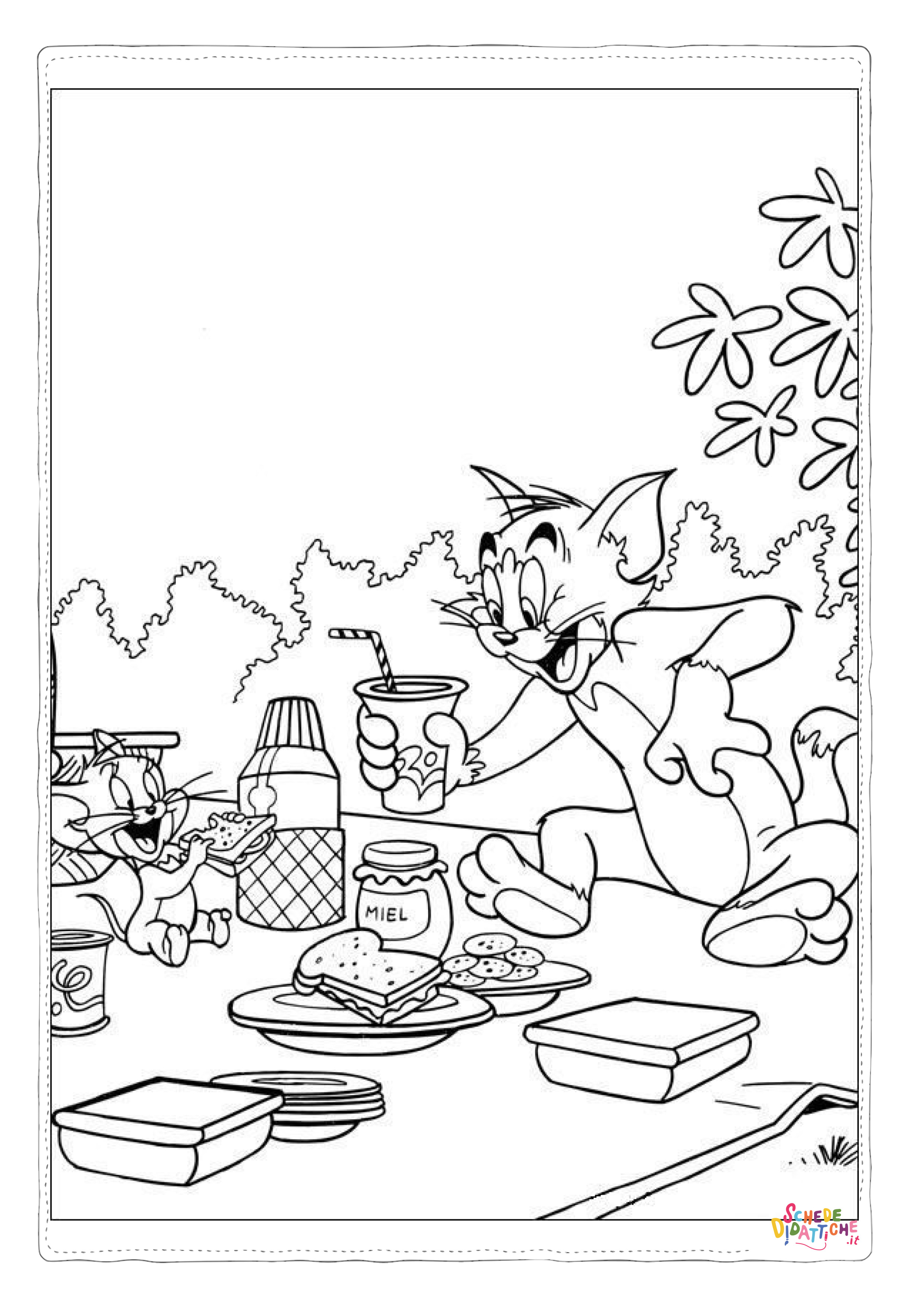Disegno "Disegno di Tom e Jerry da stampare e colorare 82" Disegno di Tom e Jerry da stampare e colorare 82