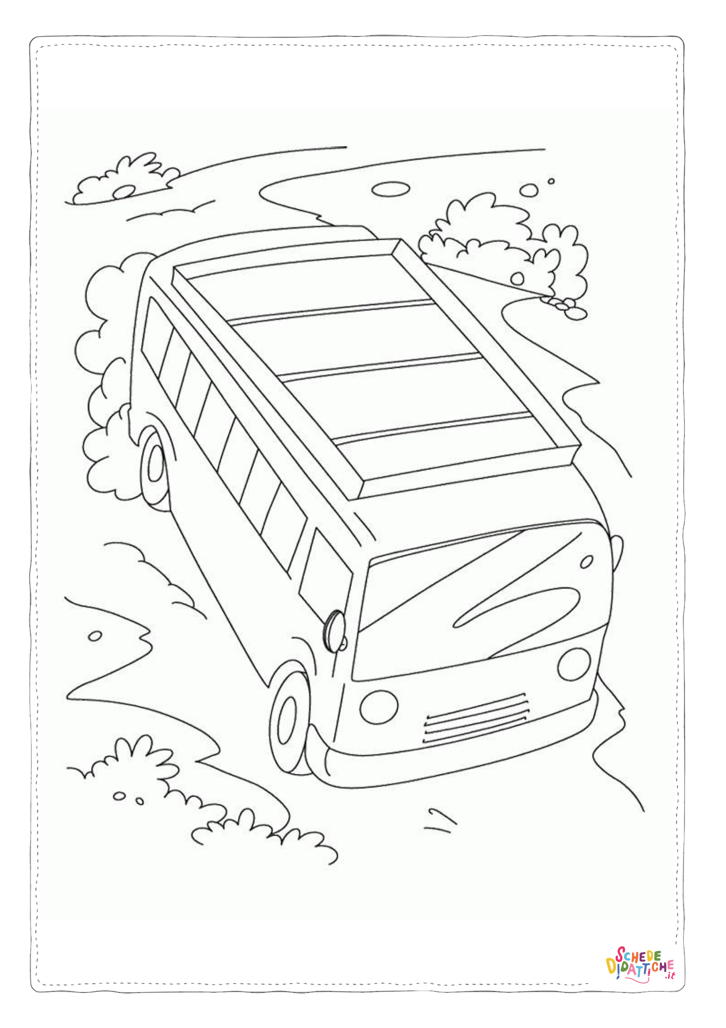 Disegno "Disegno di autobus da stampare e colorare 3" Disegno di autobus da stampare e colorare 3