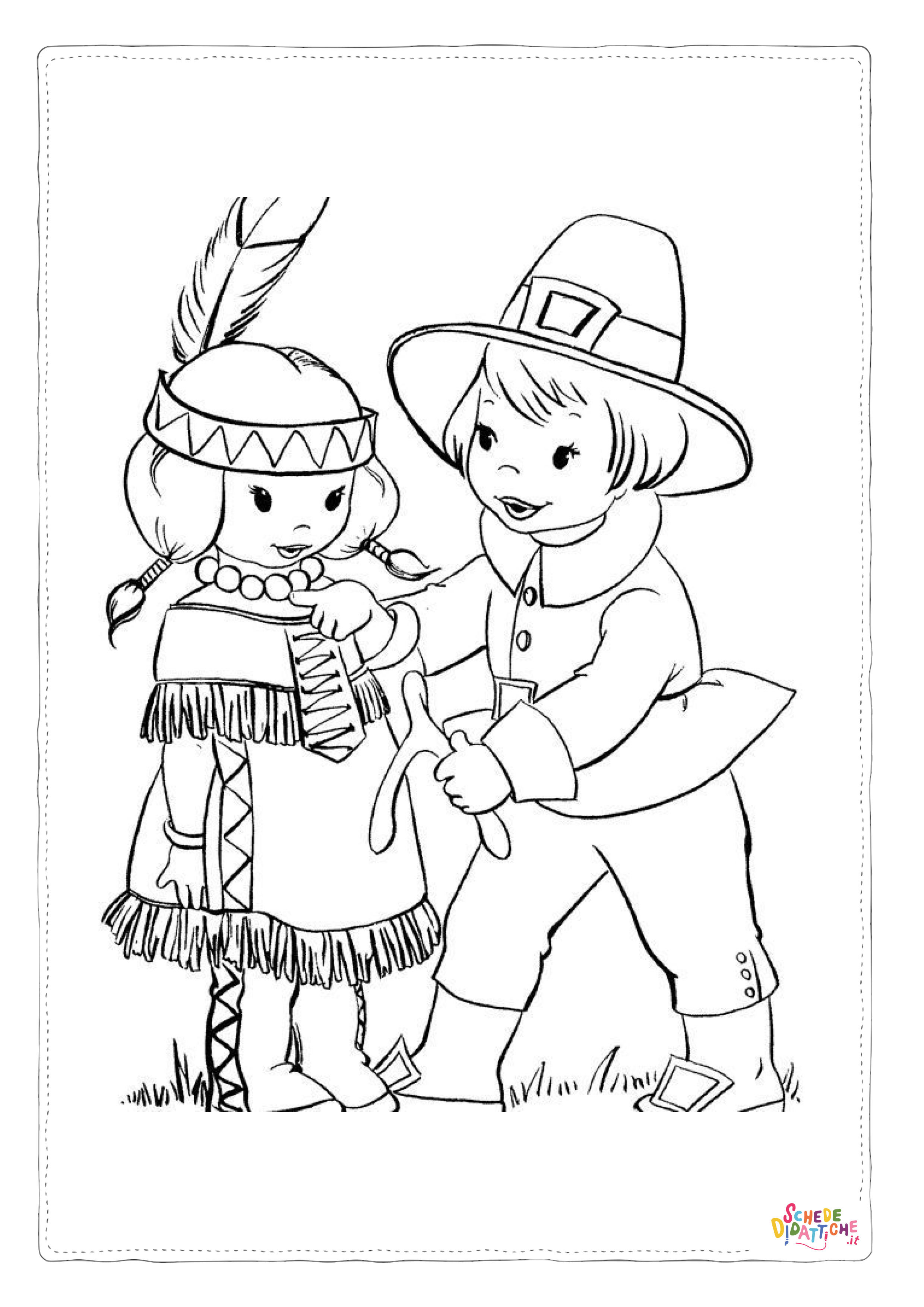 Disegno "Disegno di Indiani d'America da stampare e colorare 82" Disegno di Indiani d'America da stampare e colorare 82