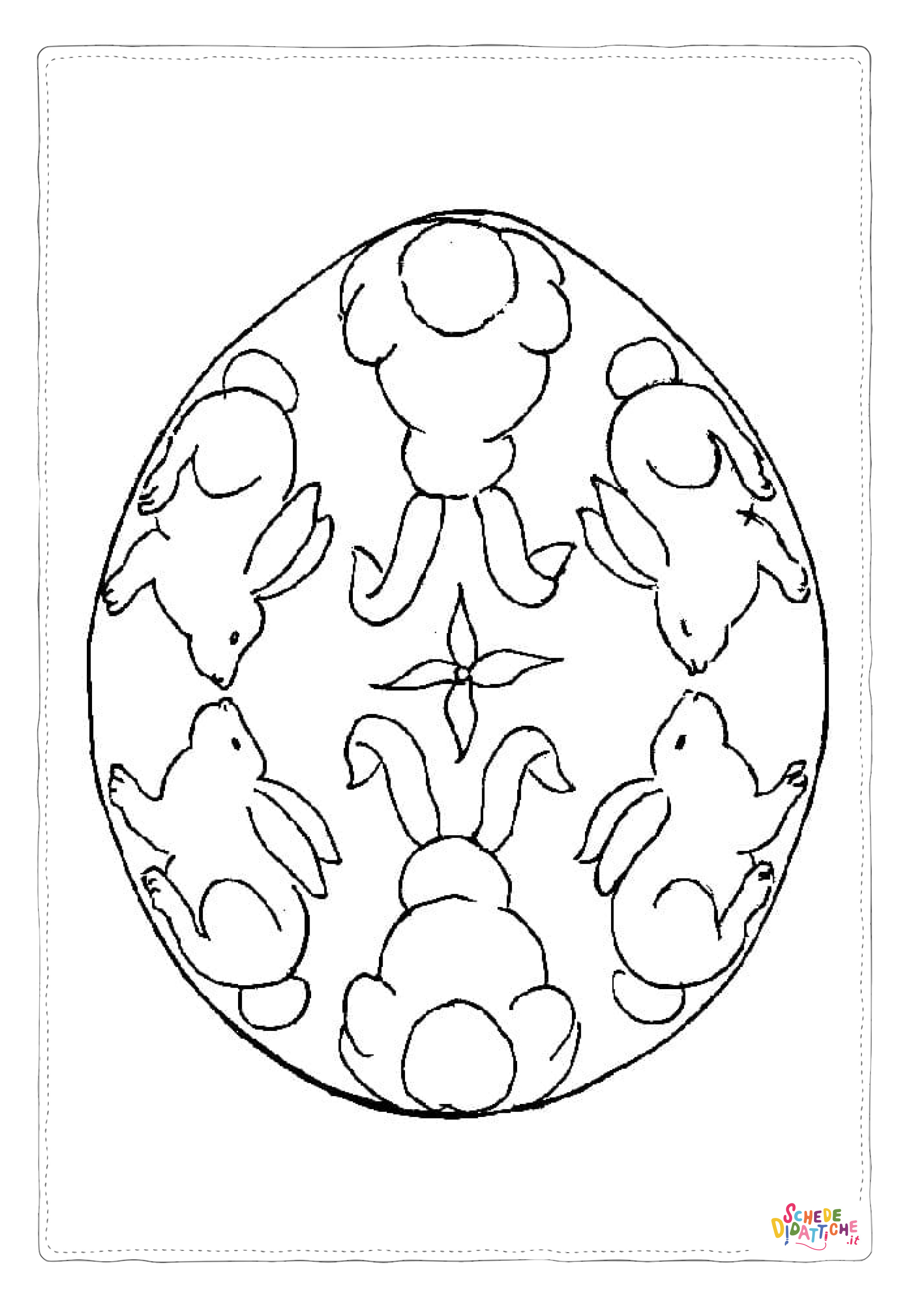 Disegno "Disegno di uovo di Pasqua da stampare e colorare 114" Disegno di uovo di Pasqua da stampare e colorare 114